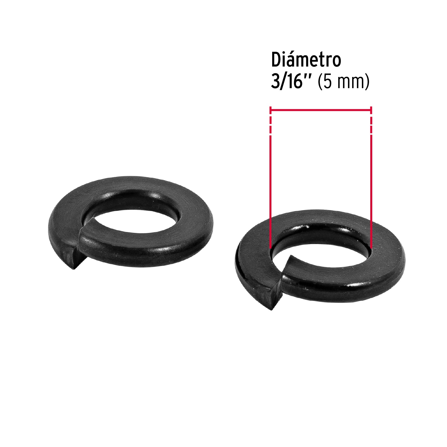 Bolsa con 200 arandelas de presión de 3/16", FIERO