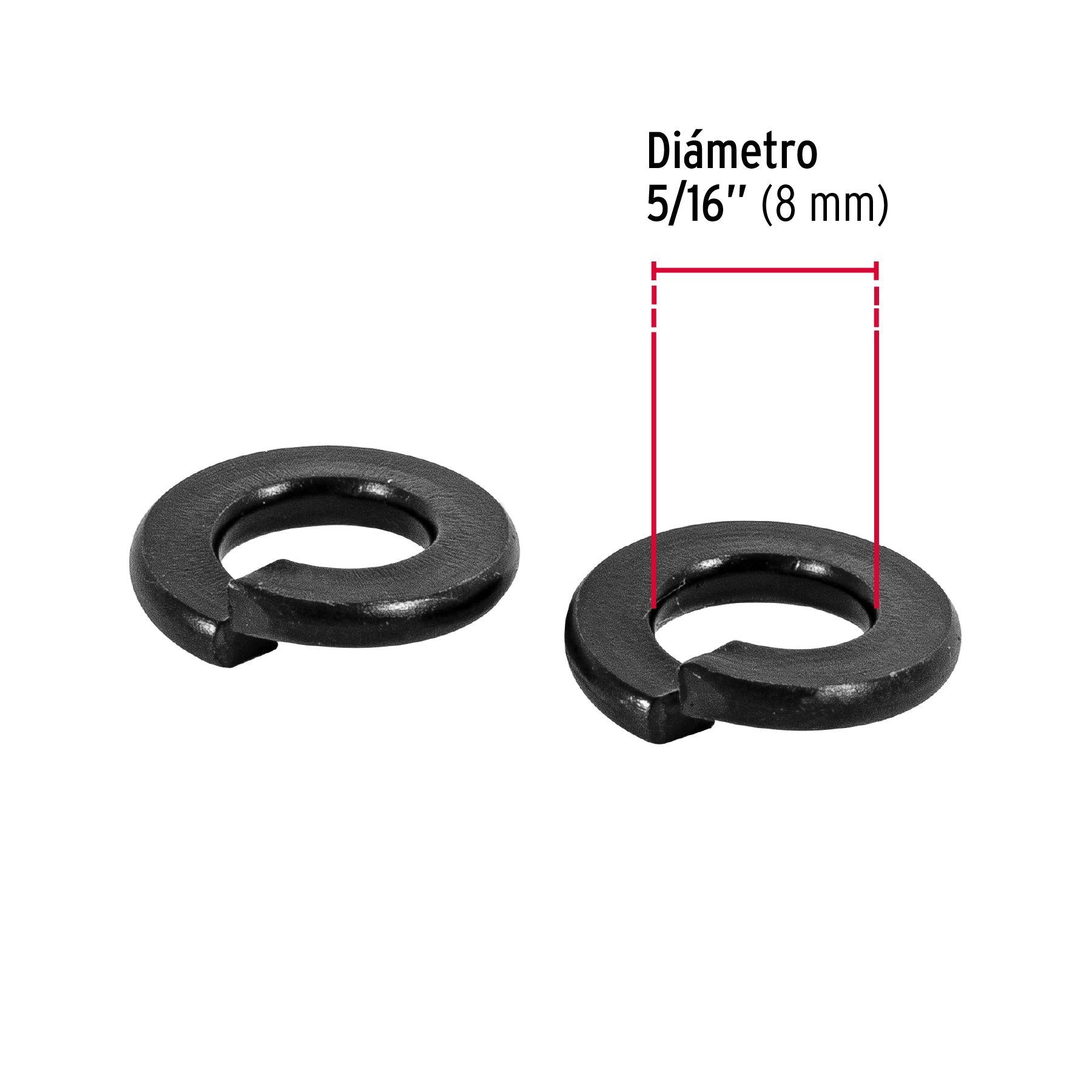 Bolsa con 150 arandelas de presión de 5/16", FIERO