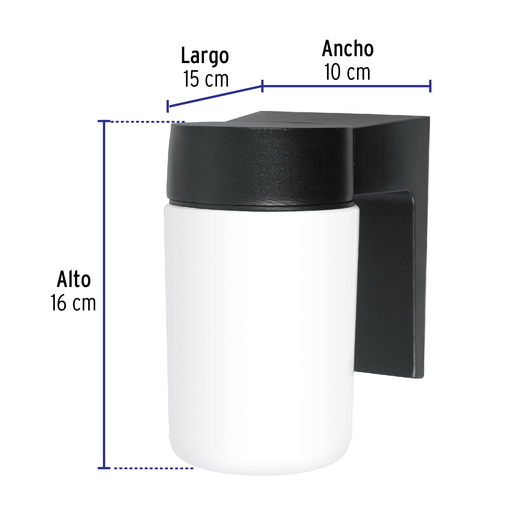 Arbotante de LED 8 W tipo vaso luz cálida, VOLTECK