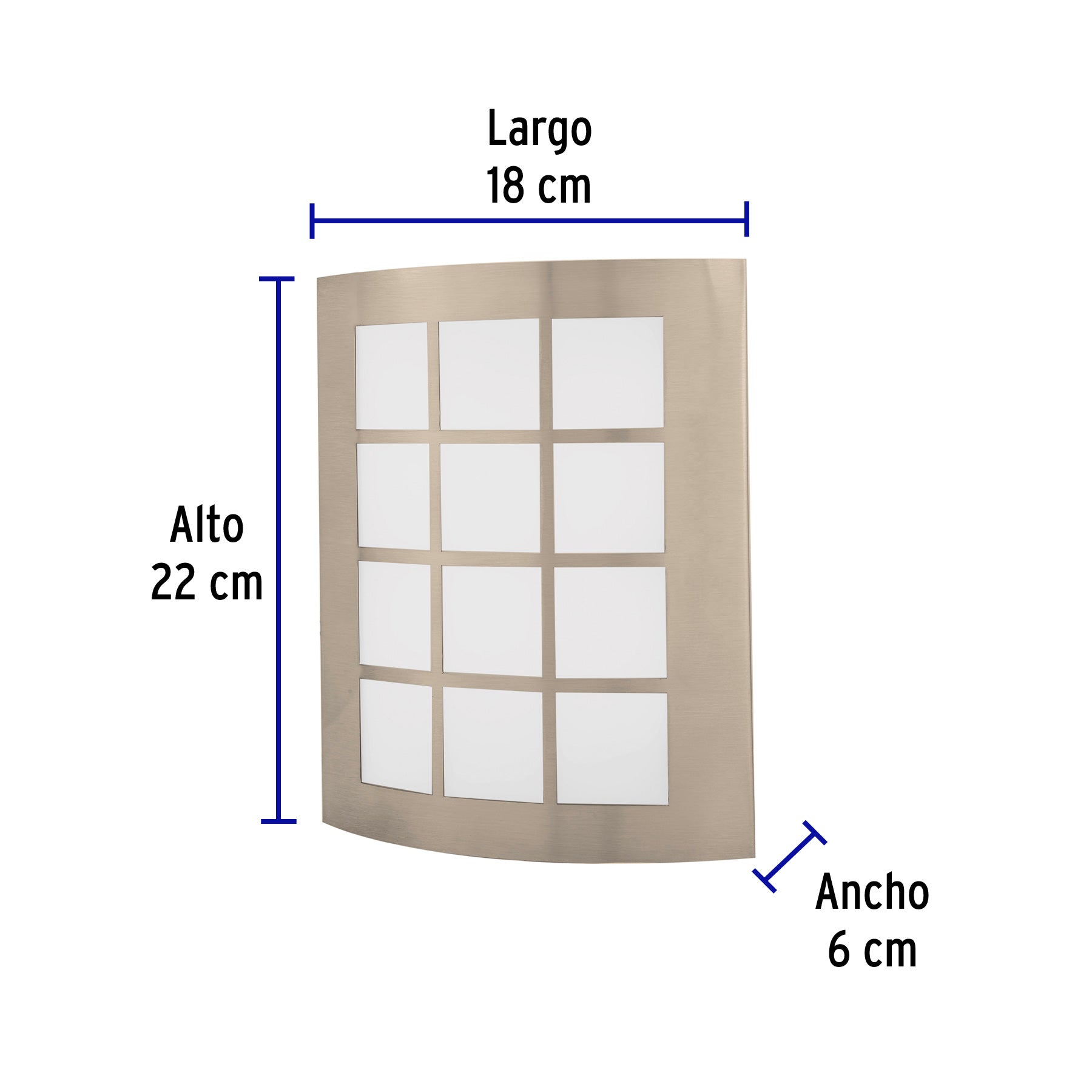 Arbotante LED exterior 15 W 3000K, 18x22 cm, VOLTECK