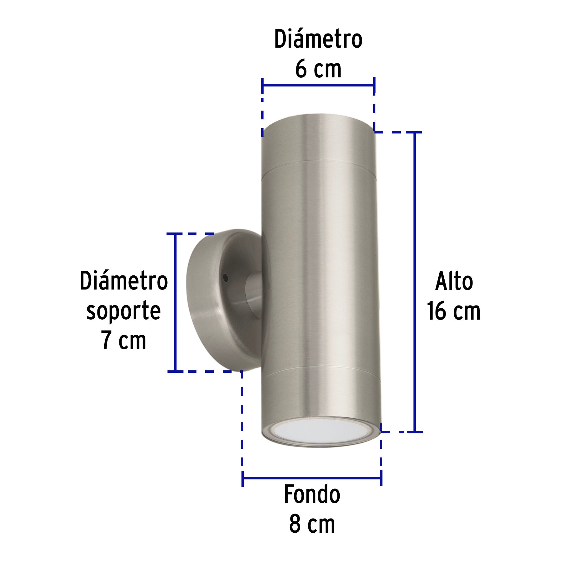 Arbotante LED exterior 10 W 3000K, 2 spots, 6x16 cm, VOLTECK