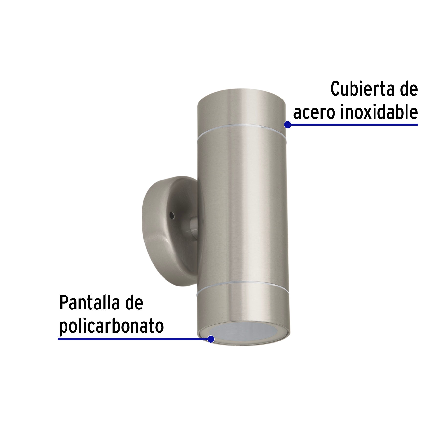 Arbotante de acento 2 spots satín, lámparas no incluidas