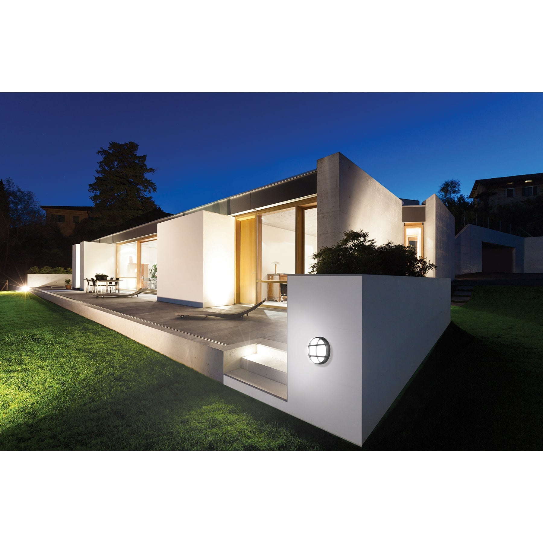 Arbotante LED exterior 14 W 6500K, 26 cm, redondo, VOLTECK