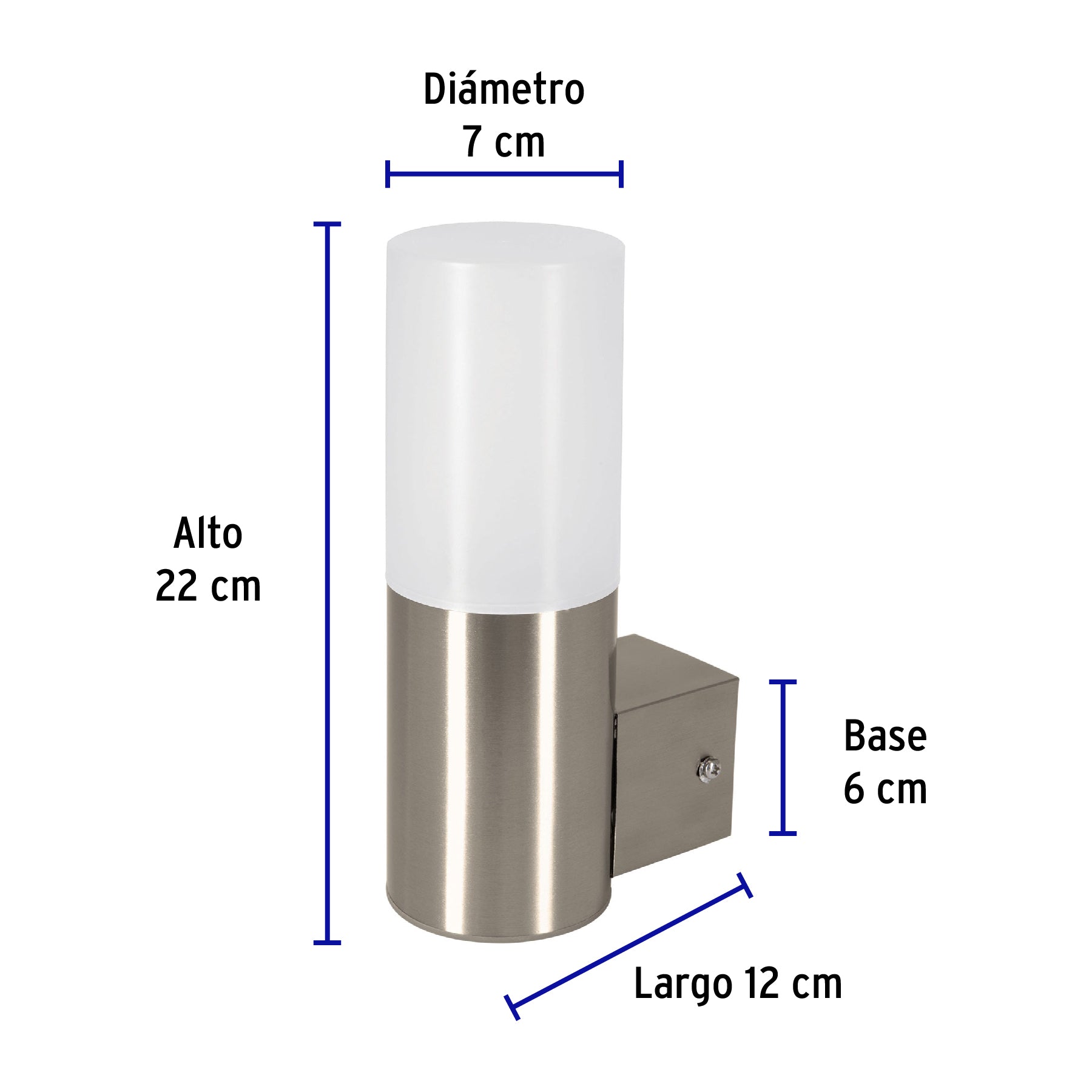 Arbotante LED exterior 5 W 3000K 1 spot, 7x22 cm, VOLTECK