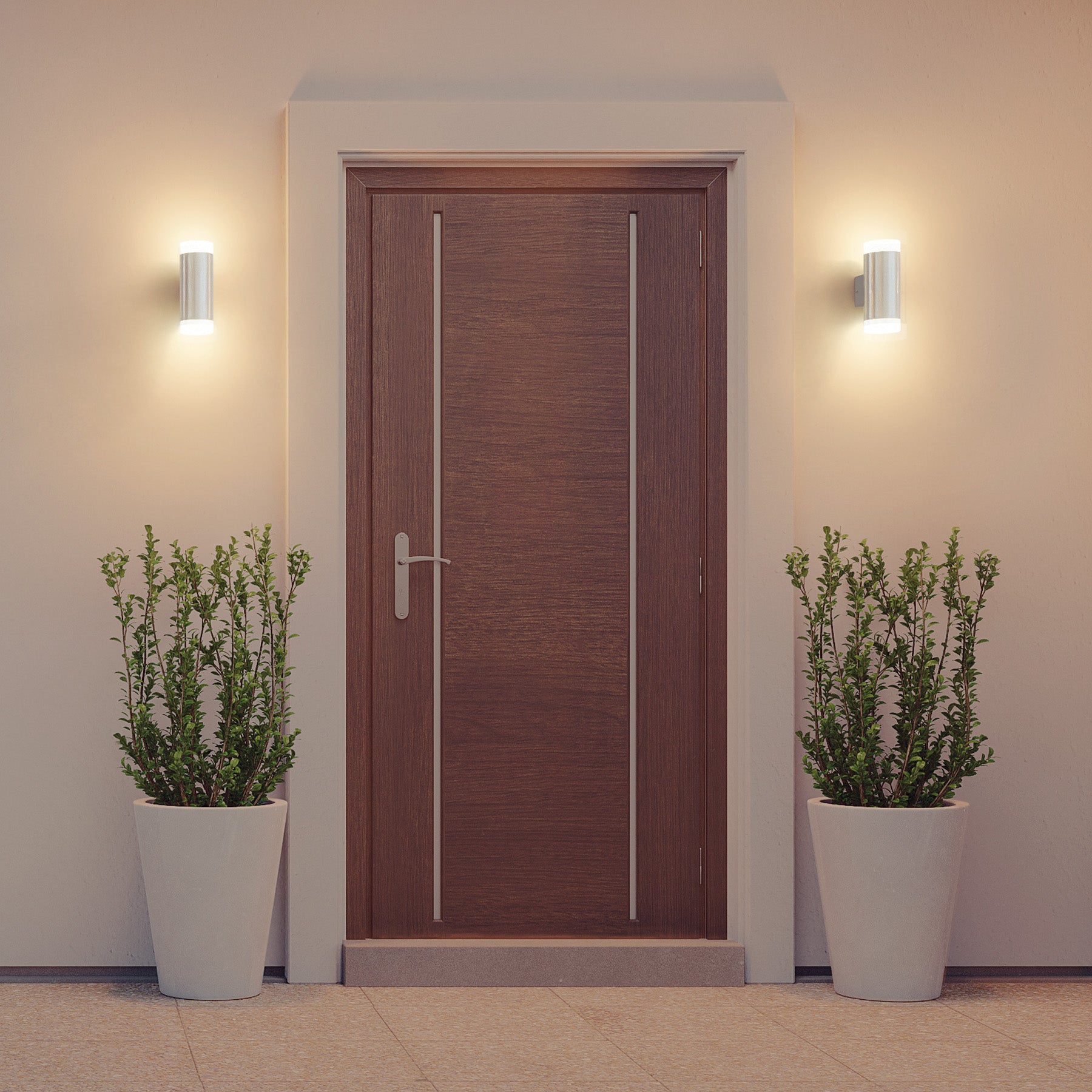 Arbotante LED exterior 10 W 3000K 2 spots, 7x17 cm, VOLTECK