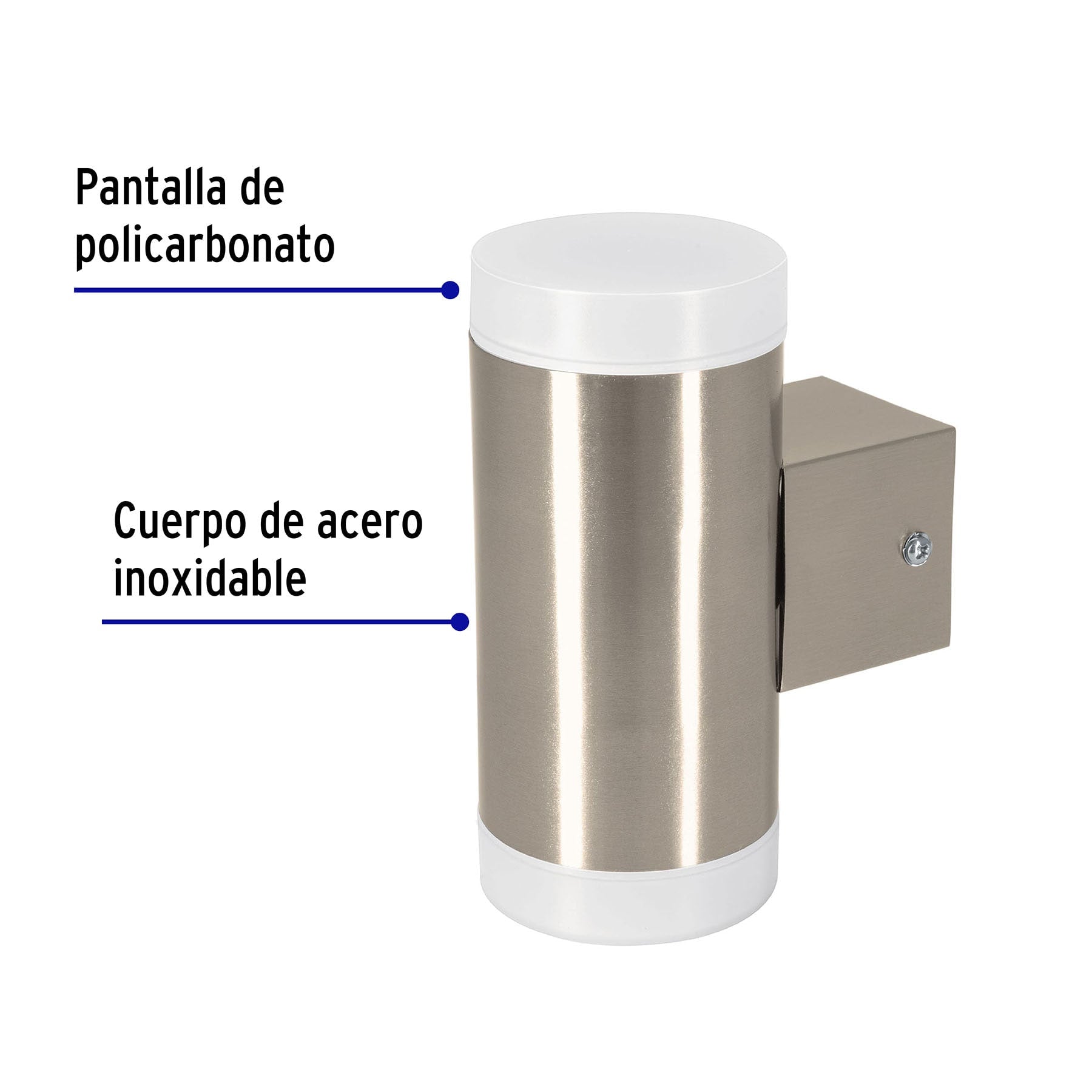 Arbotante LED exterior 10 W 3000K 2 spots, 7x17 cm, VOLTECK