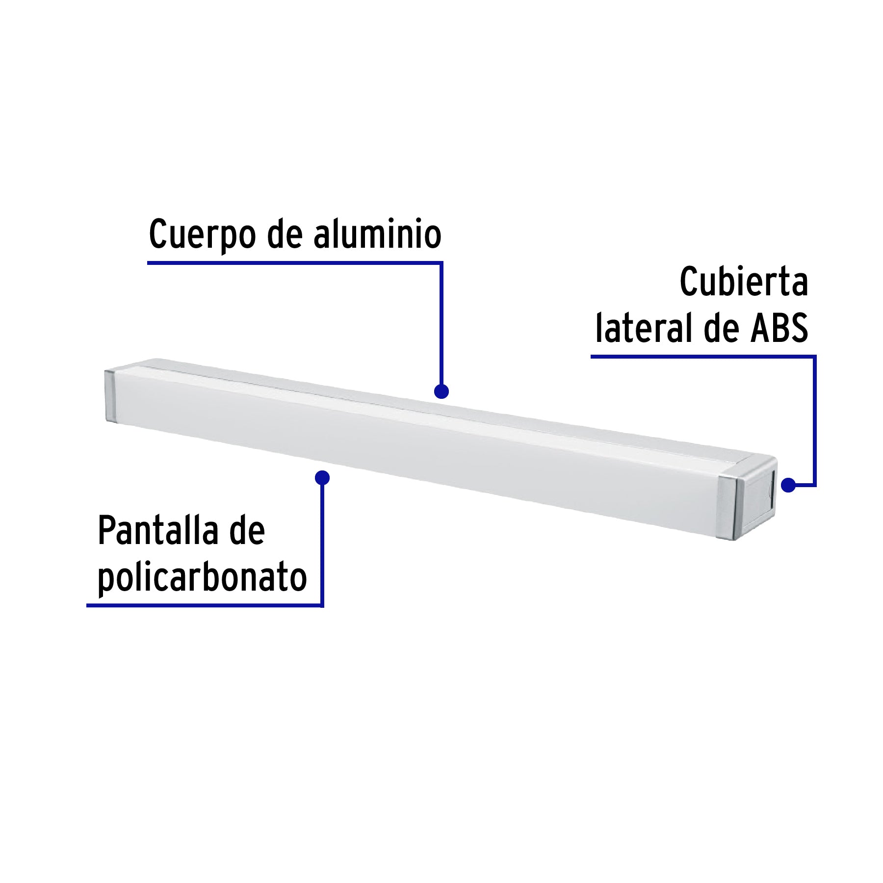 Luminario LED de pared para baño 10W 4000K, barra, VOLTECK