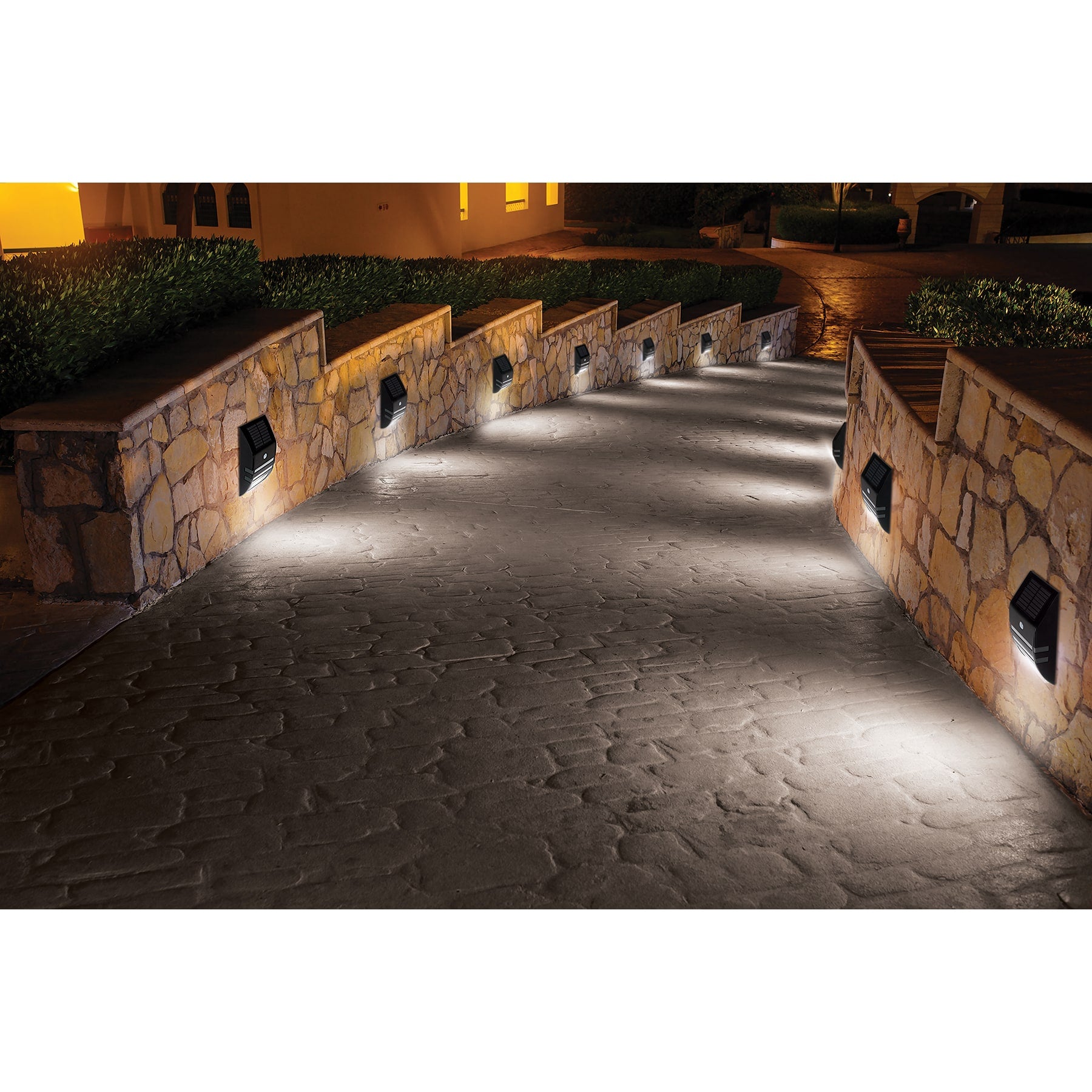 Arbotante solar LED 0.3W 6500K con sensor de movimiento
