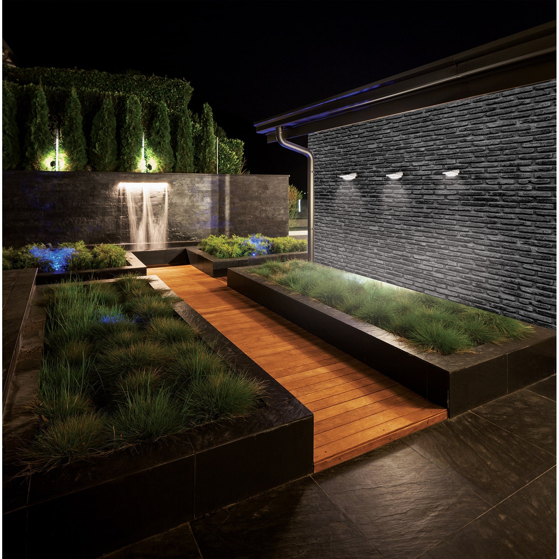Arbotante solar LED 0.5W 6500K con sensor de movimiento