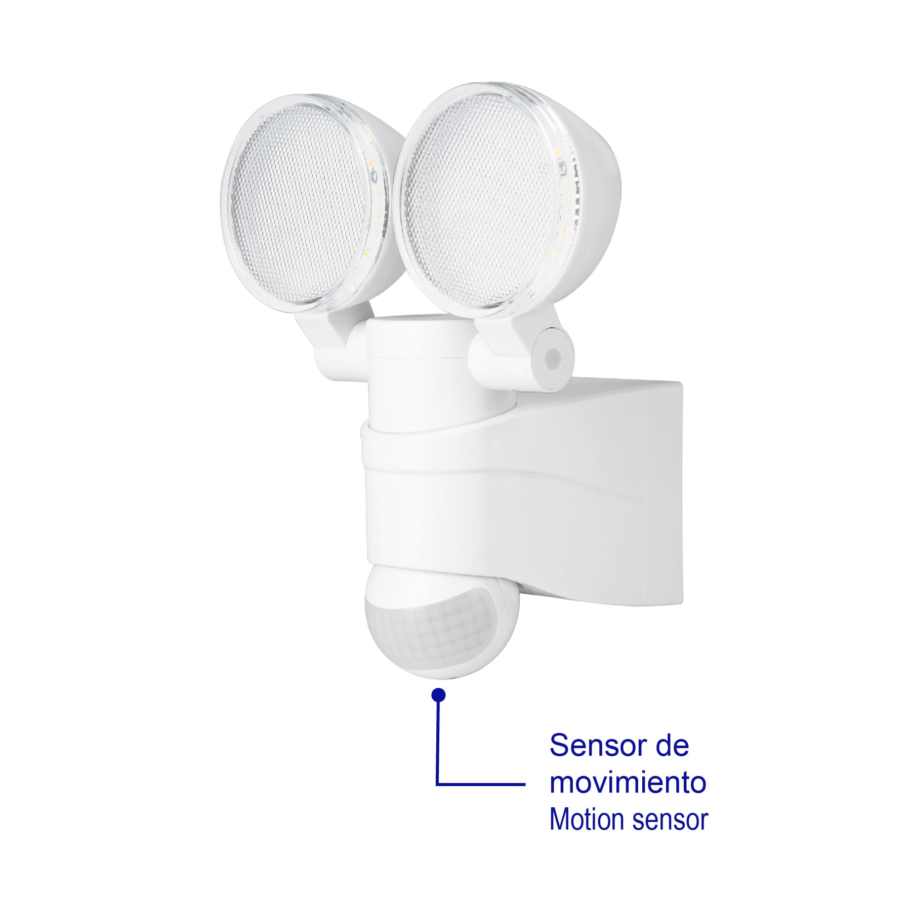 Arbotante LED 12W 6500K con sensor de movimiento, blanco