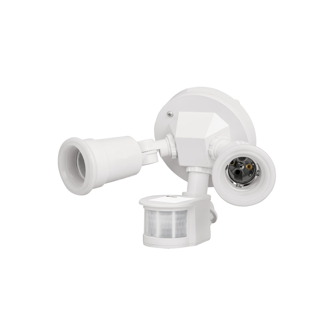 Arbotante blanco c/sensor movimiento, lámparas no incluidas
