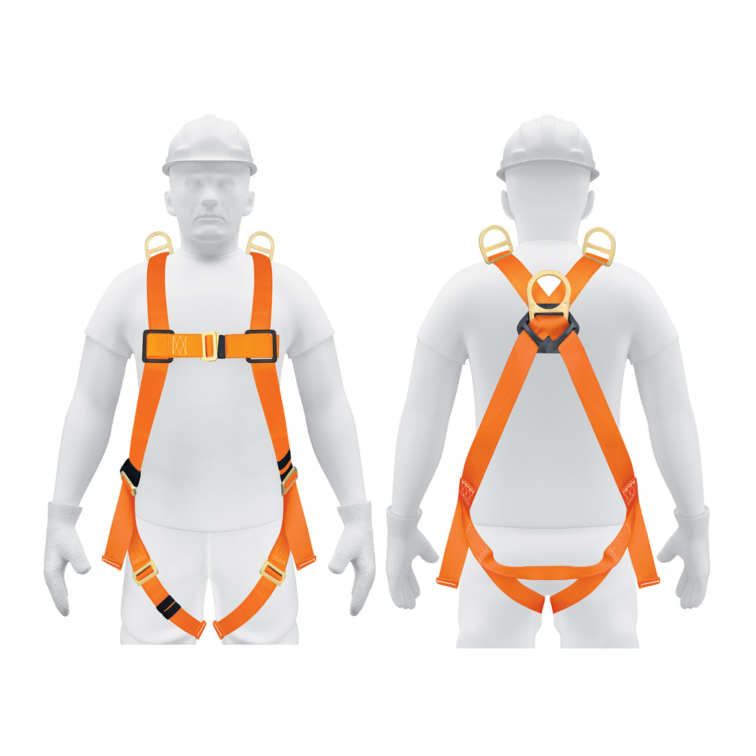 Arnés de cuerpo completo con 3 anillos, ANSI, TRUPER