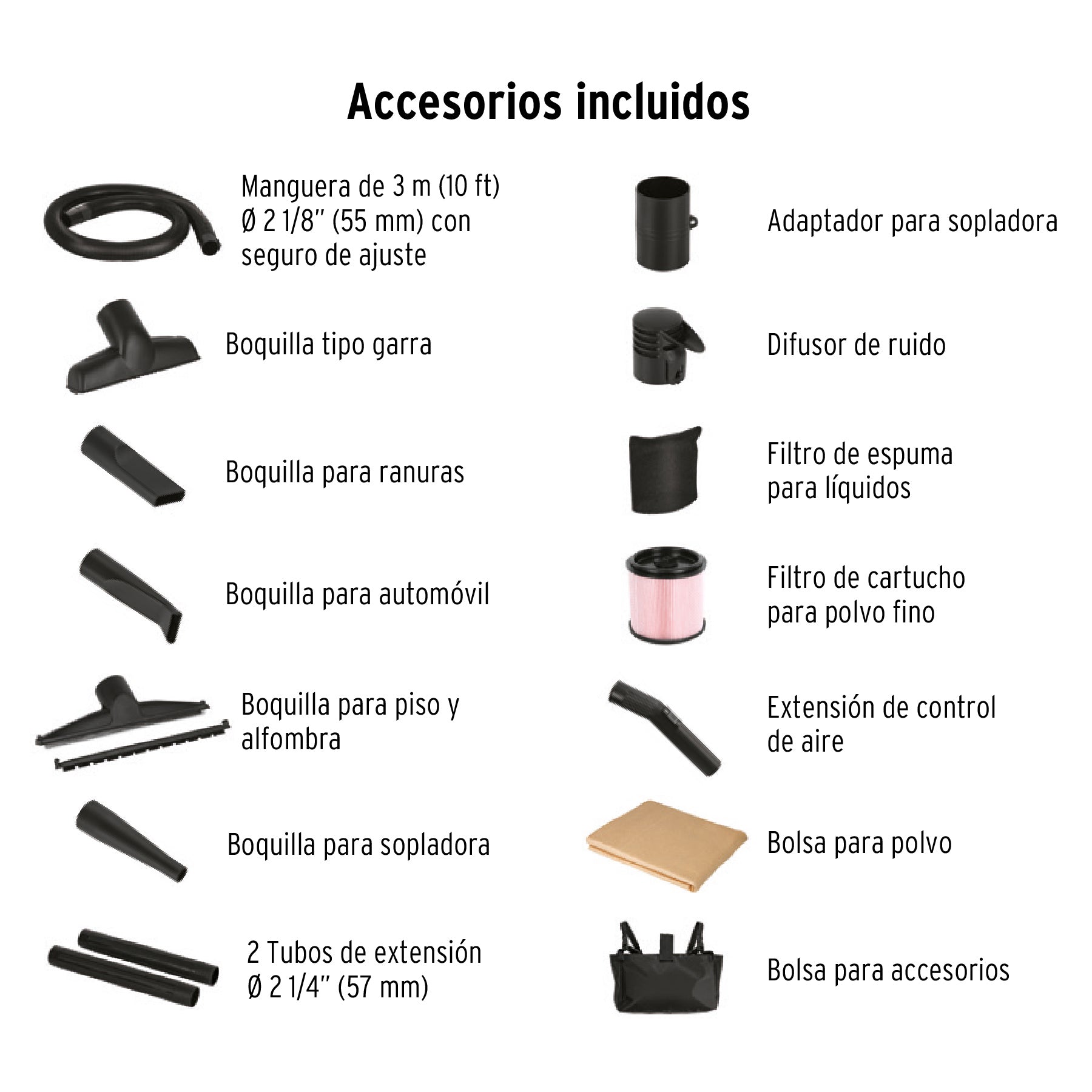 Aspiradora sólidos y líquidos, 16 gal, soplador desmontable