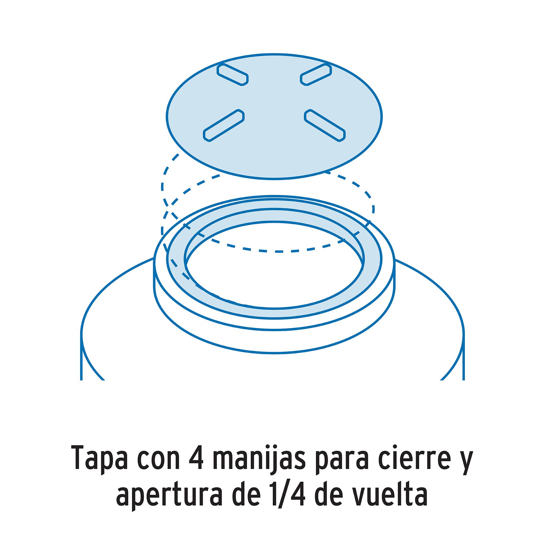 Tapa de 18" con arillo para tinaco, FOSET