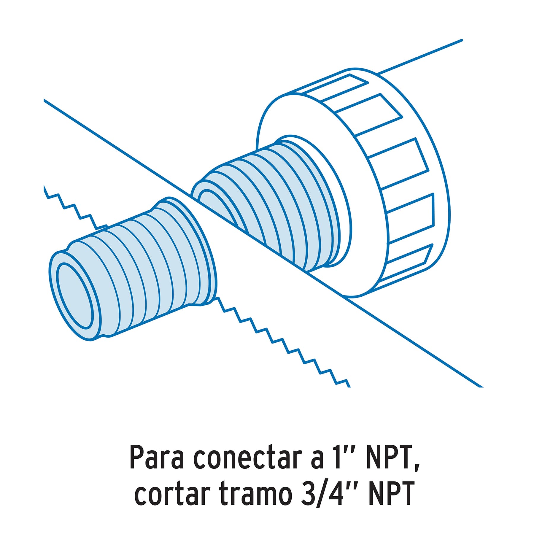 Multiconector polipropileno para tinaco, sin válvula, FOSET