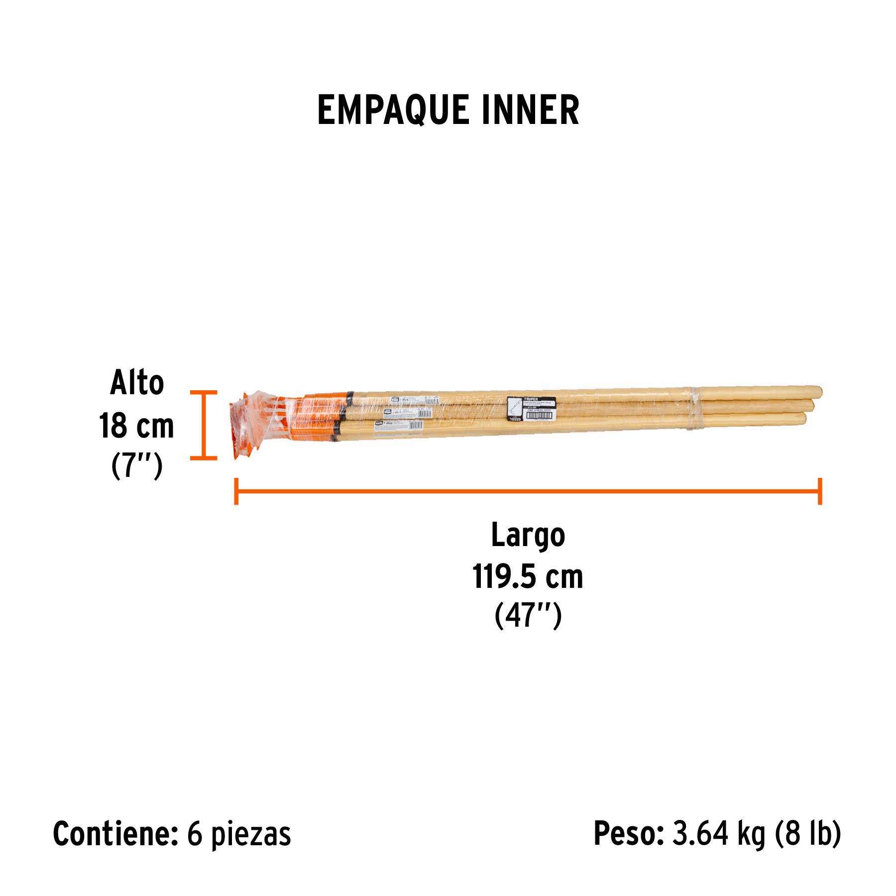 Azadón para niños con mango de 42", TRUPER - Empaque