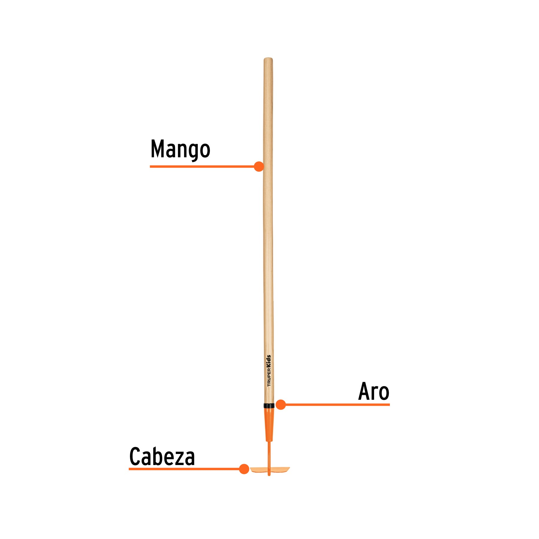 Azadón para niños con mango de 42", TRUPER