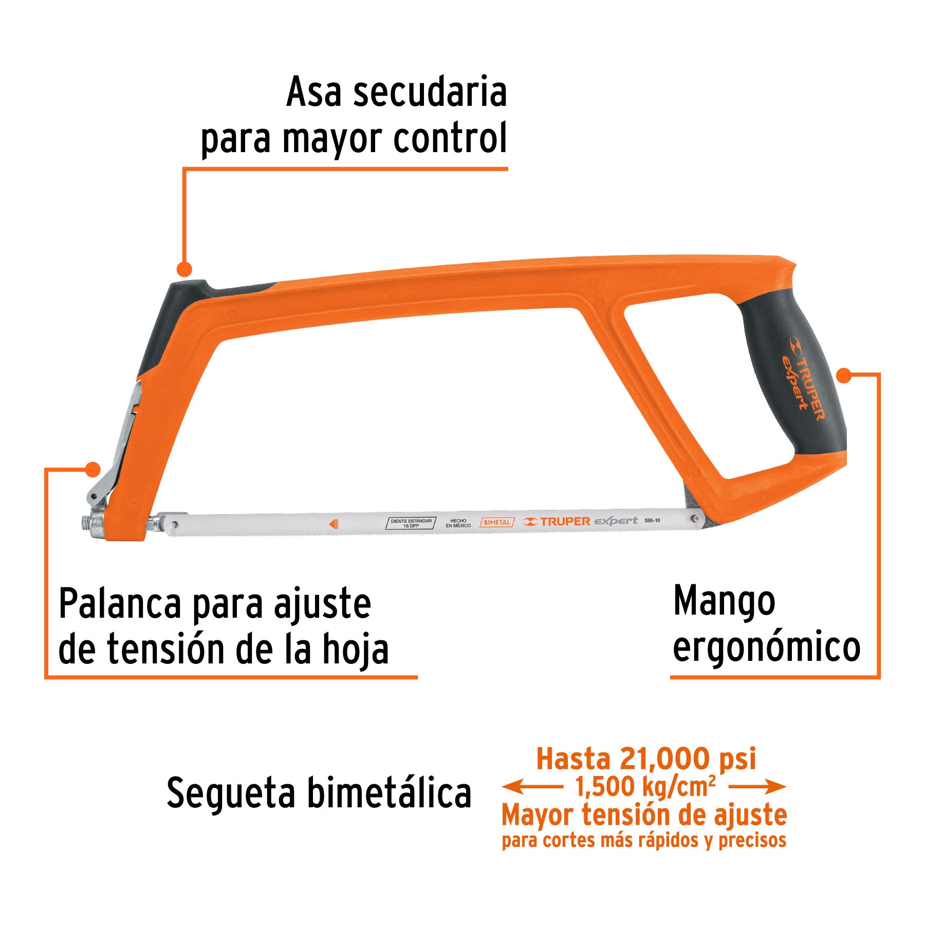 Arco 12" profesional extra pesado de 1 kg, TRUPER EXPERT