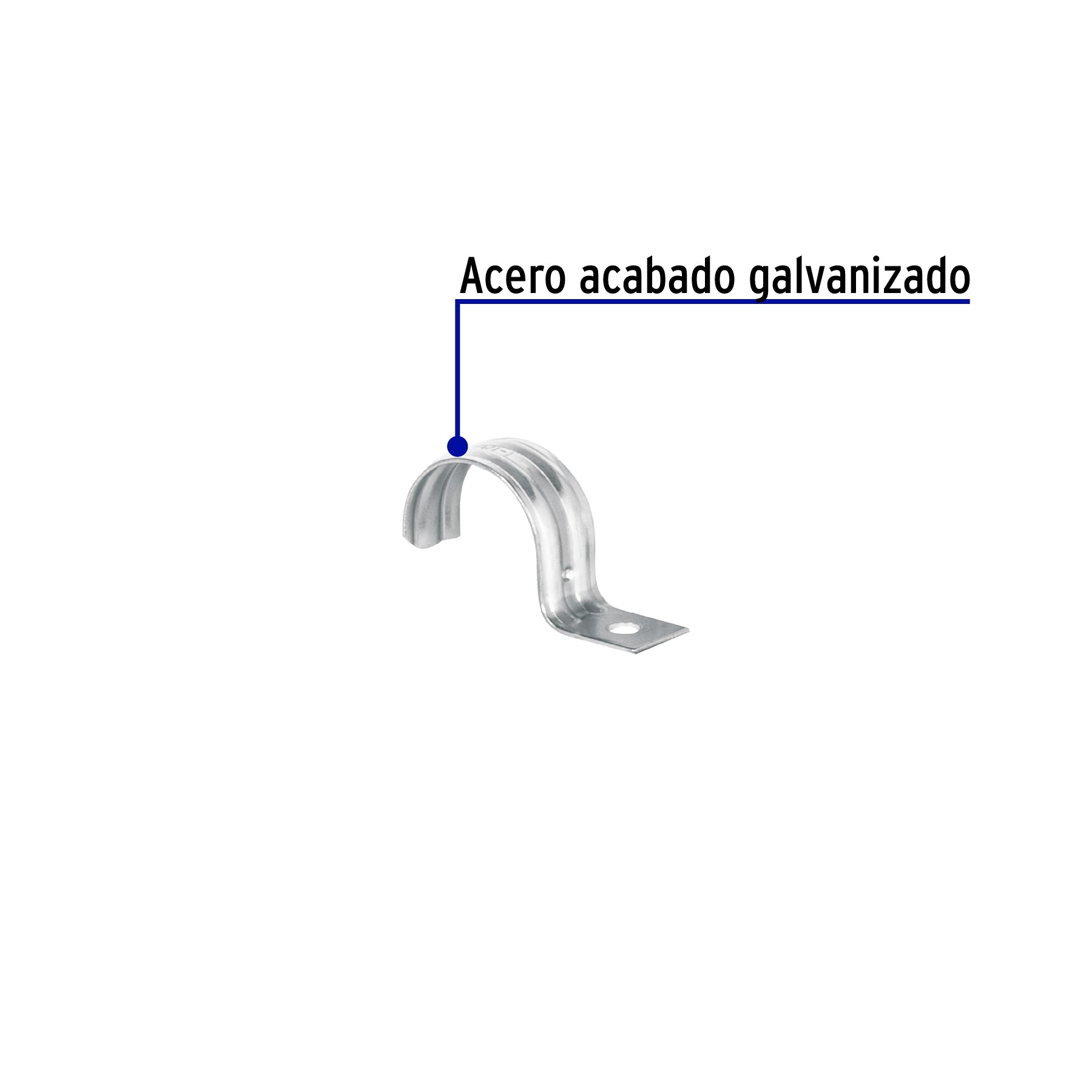 Bolsa c/5 abrazaderas tipo uña 1-1/4" p/tubo pared delgada