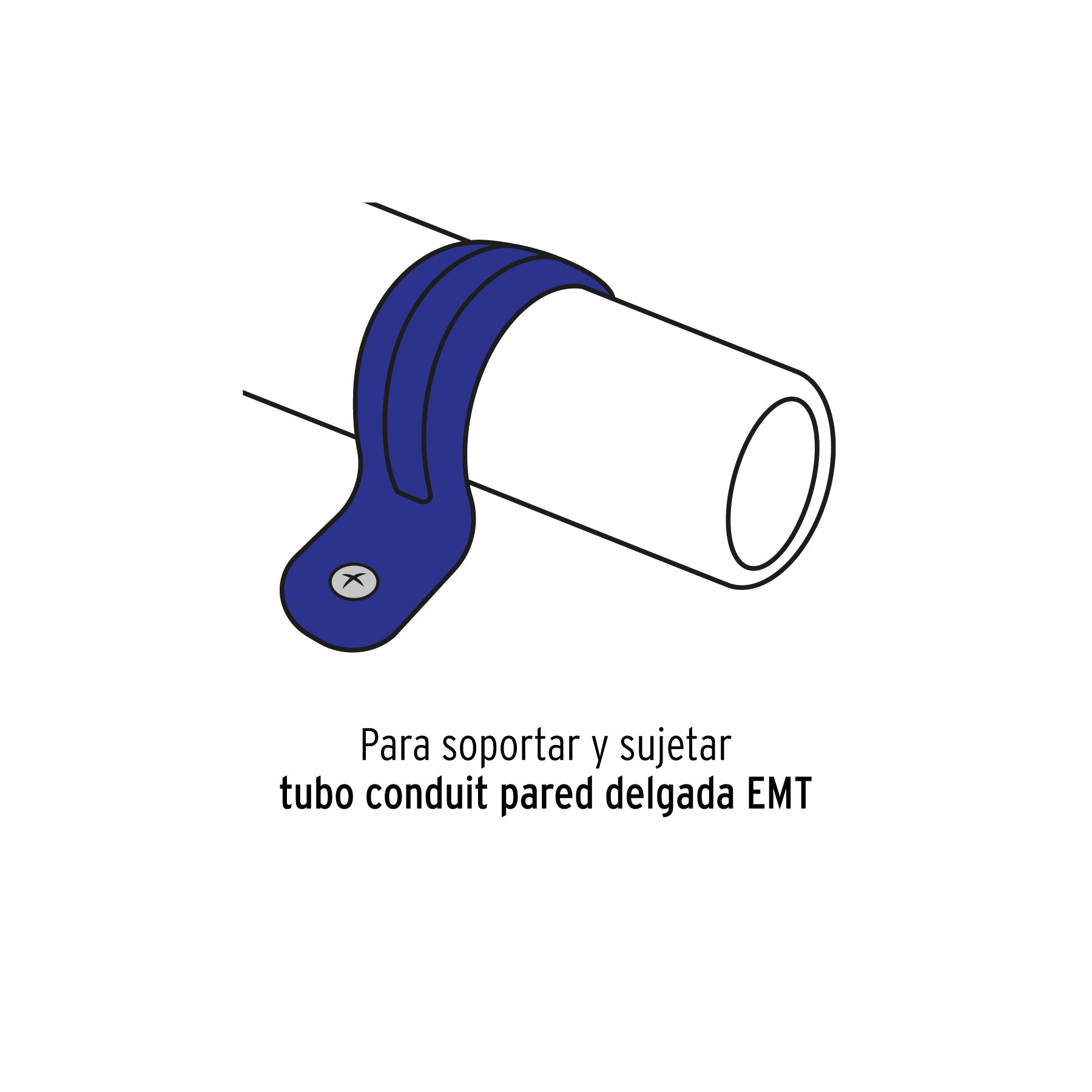 Bolsa c/10 abrazaderas tipo uña 1" p/tubo pared delgada