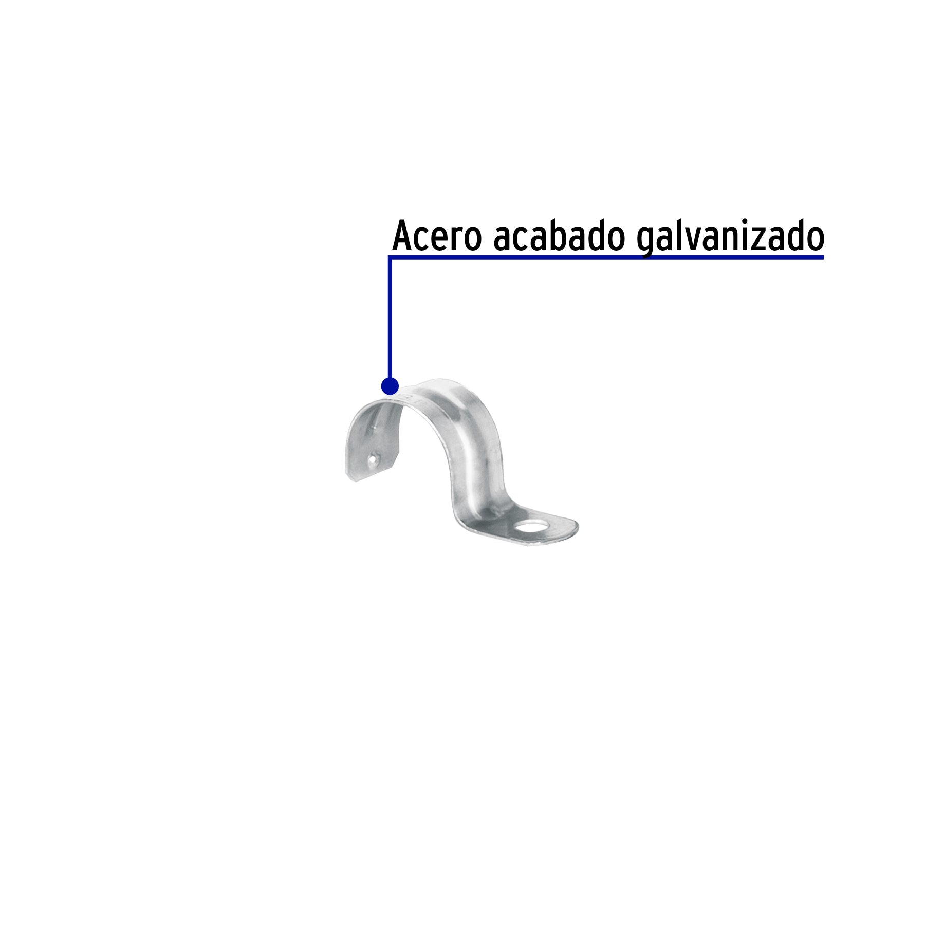 Bolsa c/10 abrazaderas tipo uña 1" p/tubo pared delgada