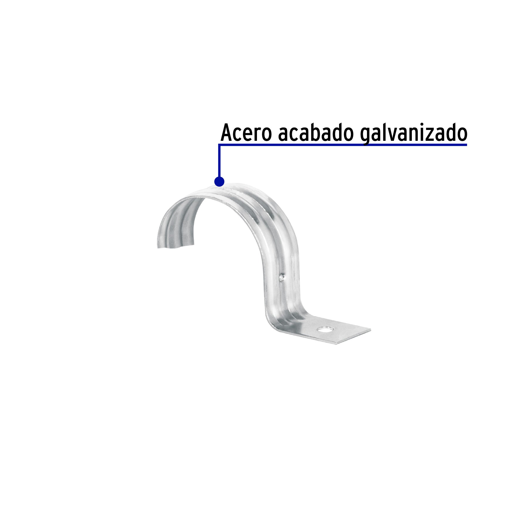 Bolsa c/5 abrazaderas tipo uña 2" p/tubo pared delgada
