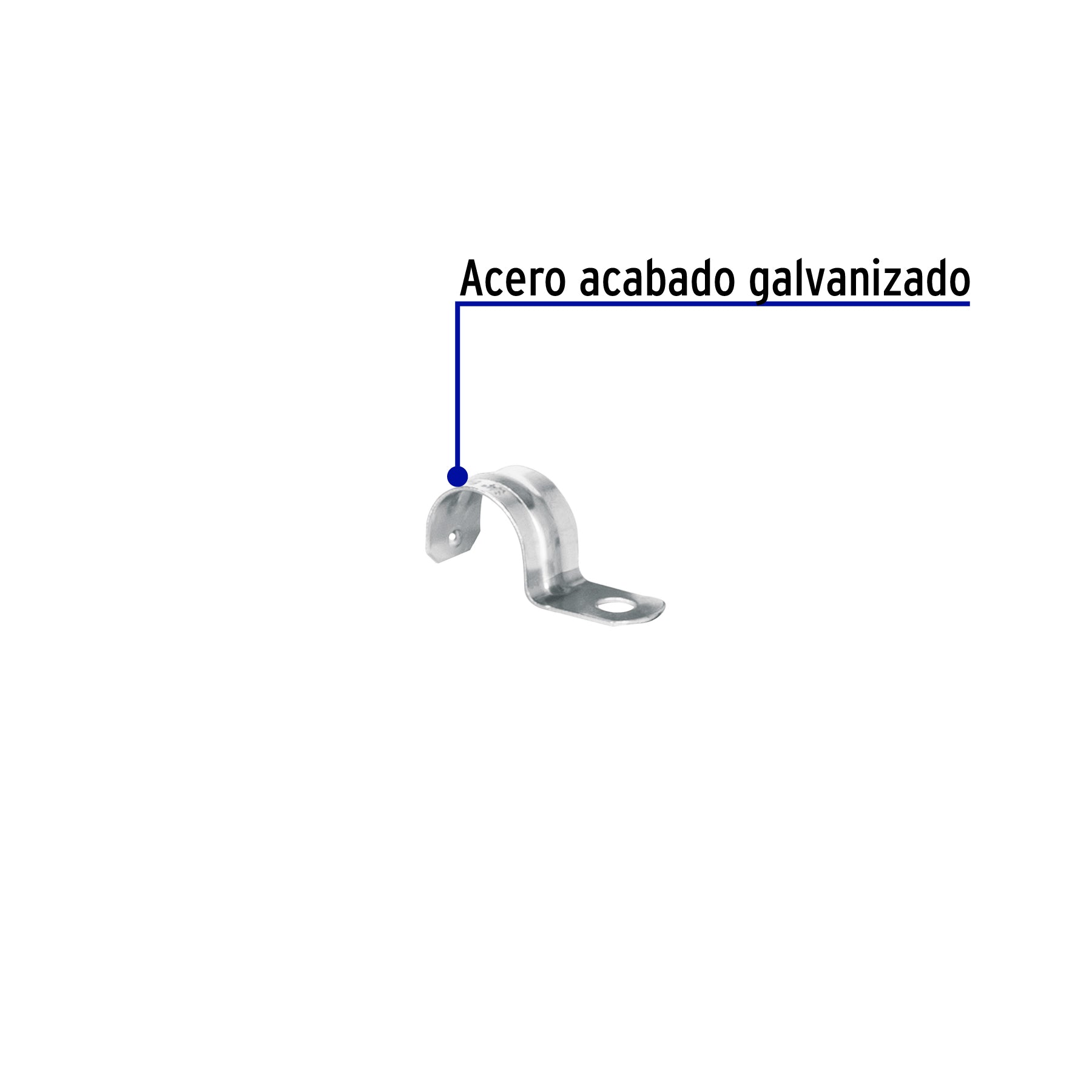 Bolsa c/10 abrazaderas tipo uña 3/4" p/tubo pared delgada