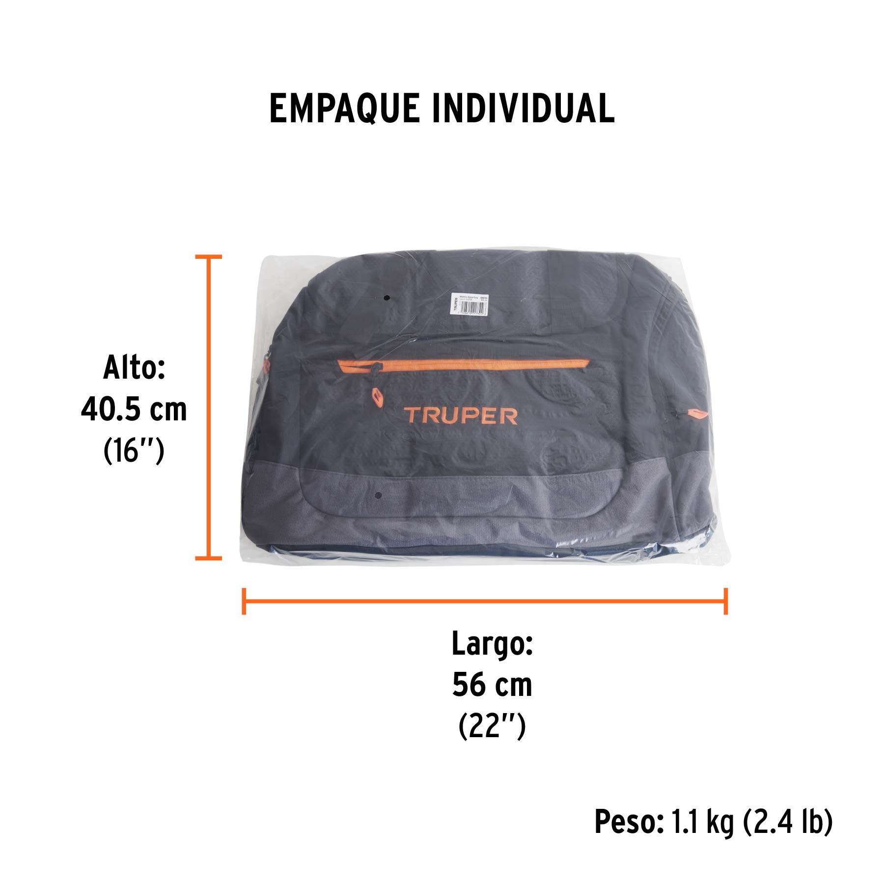 Maleta deportiva de 66 cm, TRUPER - Empaque