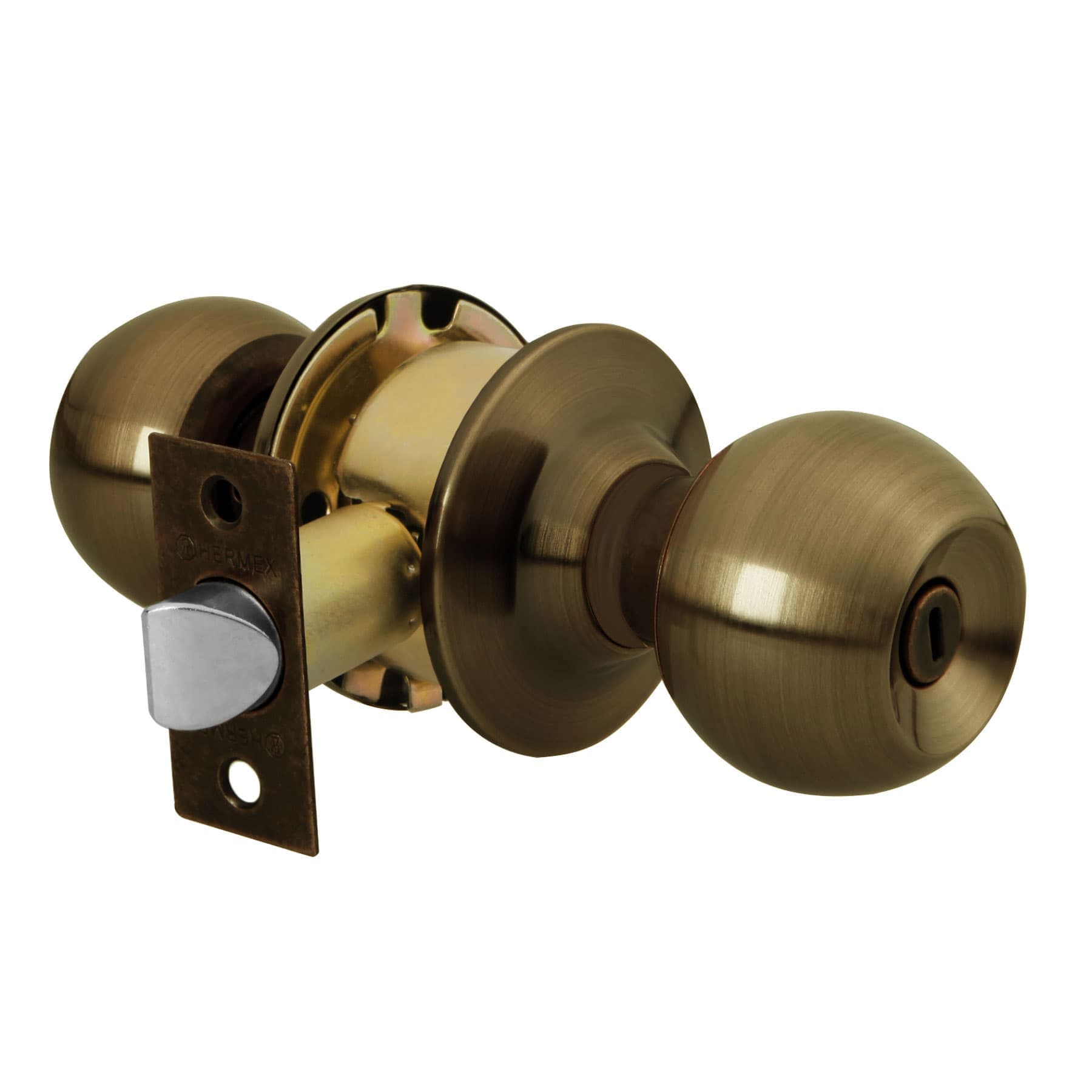 Cerradura tipo esfera, cilíndrico, baño, antiguo, BASIC