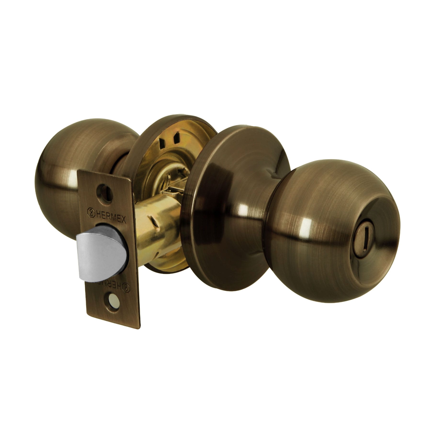 Cerradura tipo esfera, tubular, baño, antiguo, HERMEX BASIC