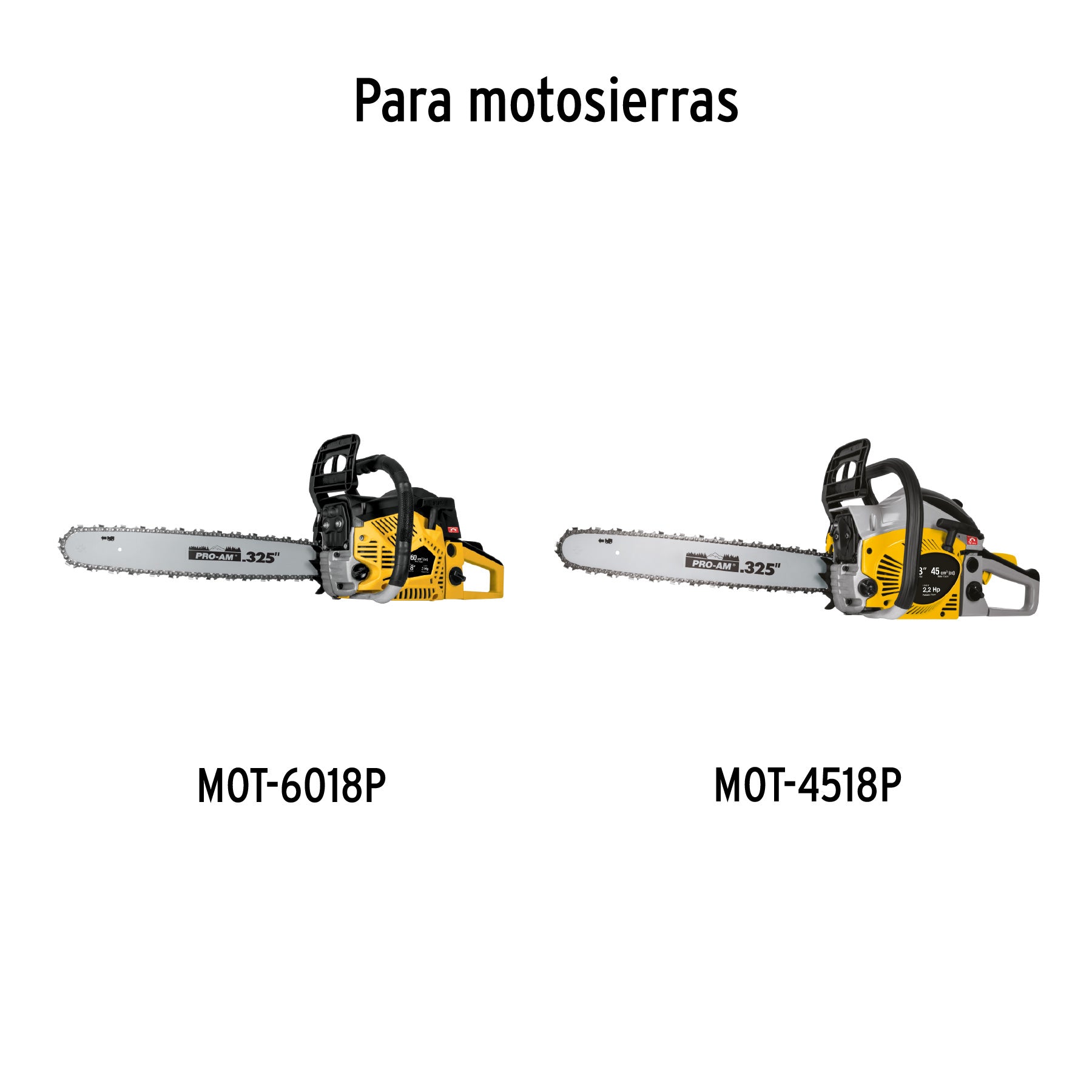 Barra de repuesto 18" p/motosierra a gasolina 45cc