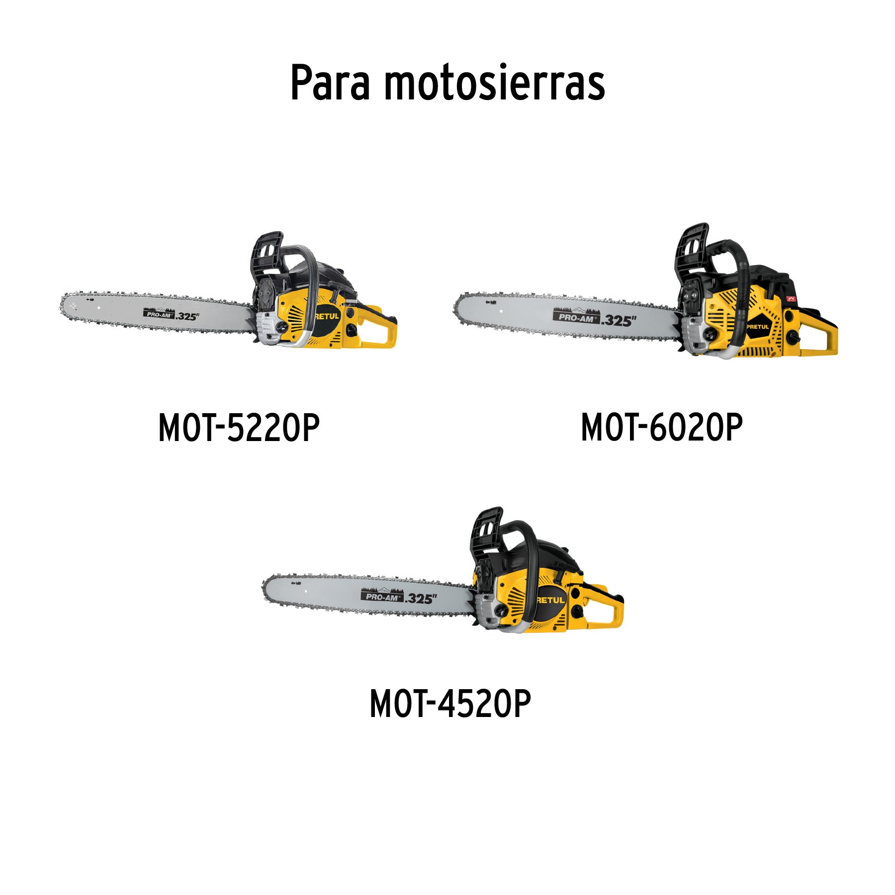 Barra de repuesto 20" p/motosierra a gasolina 45/52/60cc