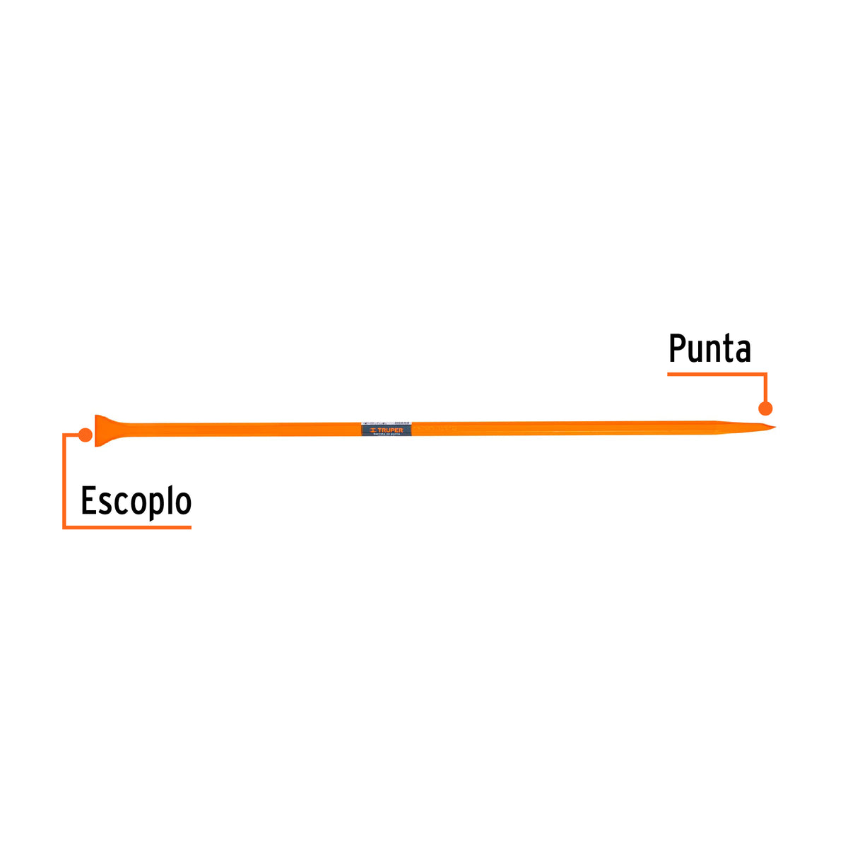 Barreta de punta de 7/8" x 125 cm, escoplo 60 mm, TRUPER