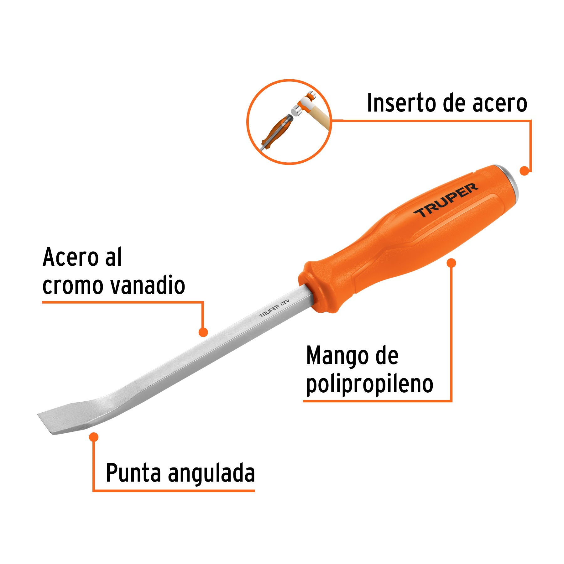 Barra de palanca de 12", TRUPER