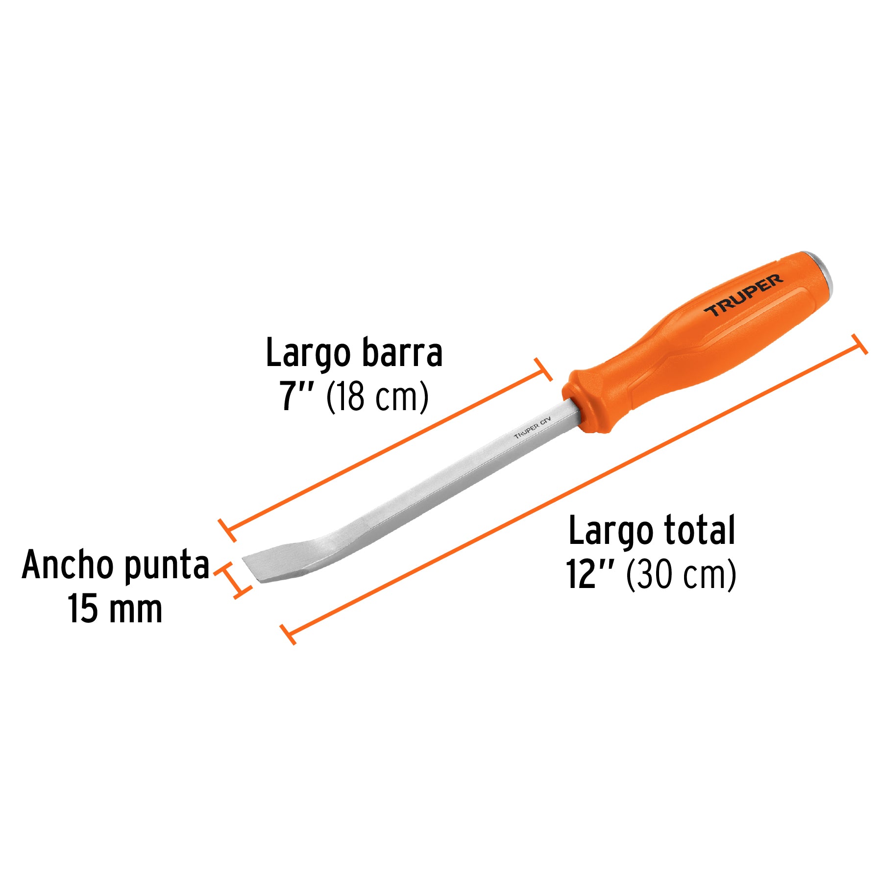 Barra de palanca de 12", TRUPER