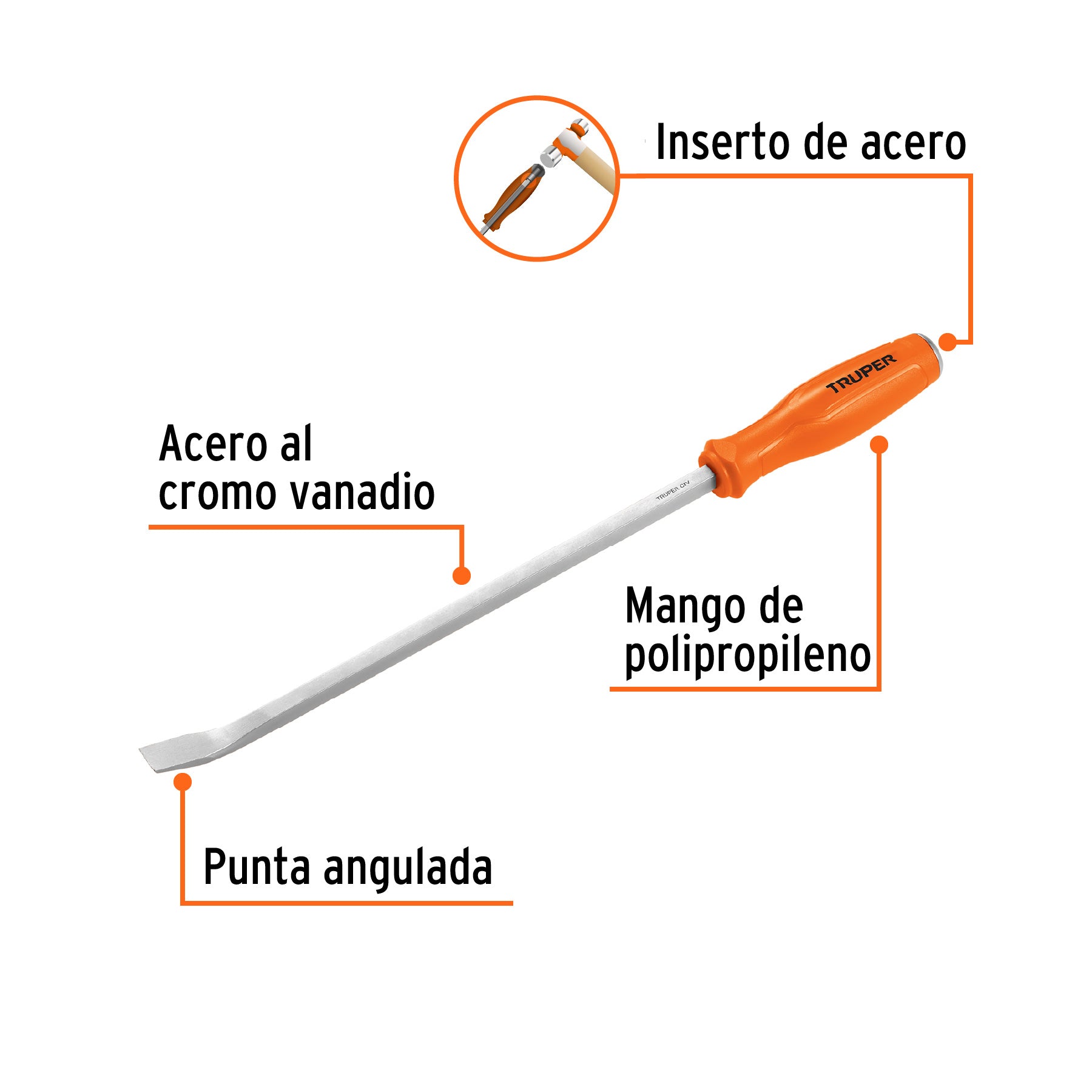 Barra de palanca de 18", TRUPER