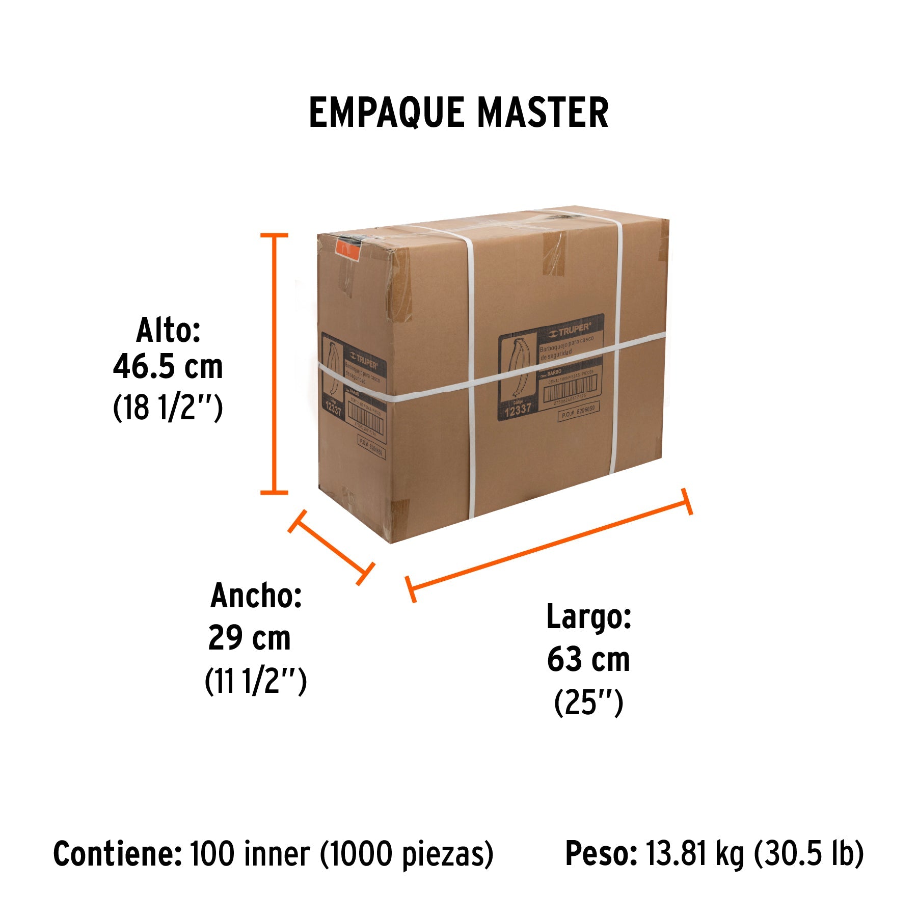 Barboquejo para casco de seguridad industrial, TRUPER - Empaque