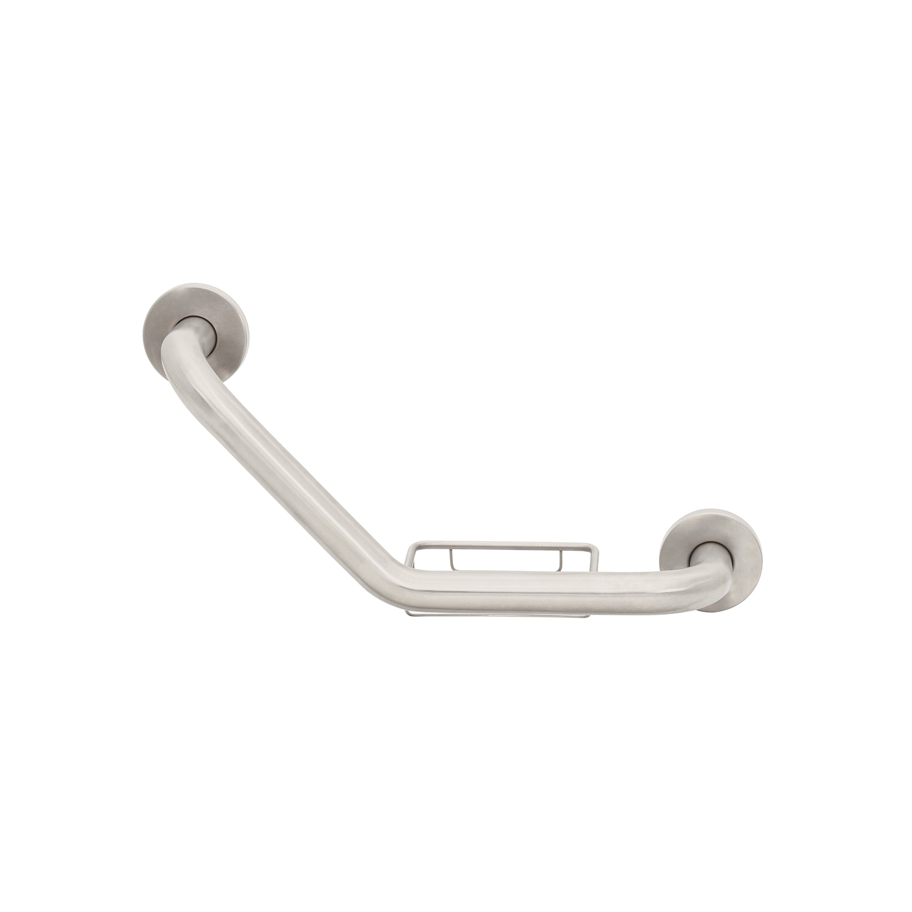 Barra angular con jabonera, acero inoxidable, 42cm, FOSET