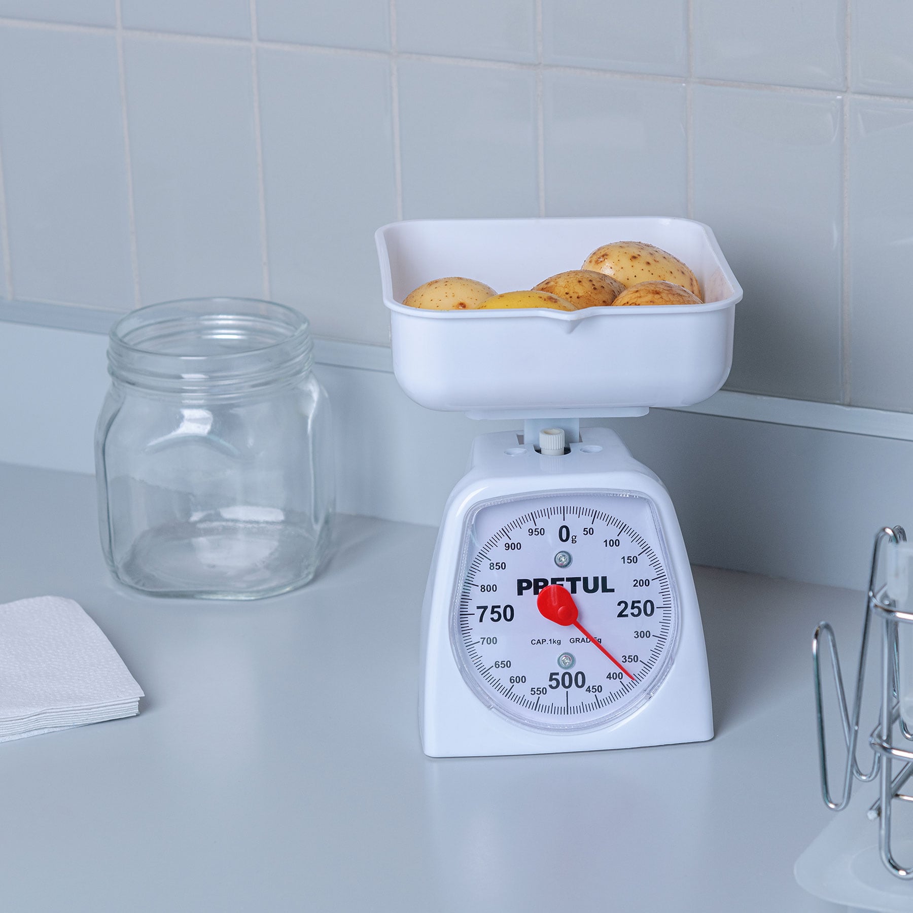 Báscula mecánica para cocina 1 Kg, PRETUL