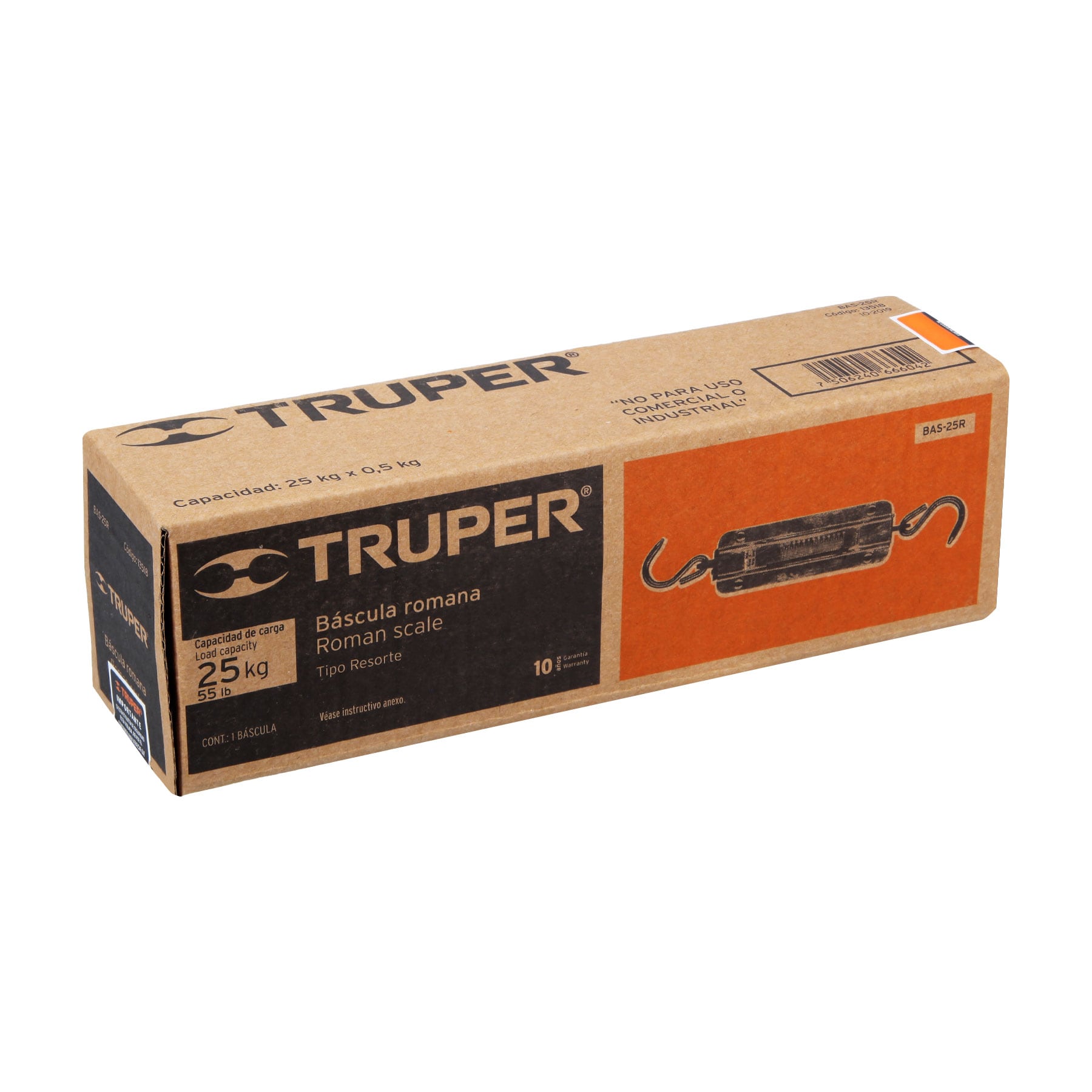 Báscula capacidad 25 kg romana de resorte, TRUPER