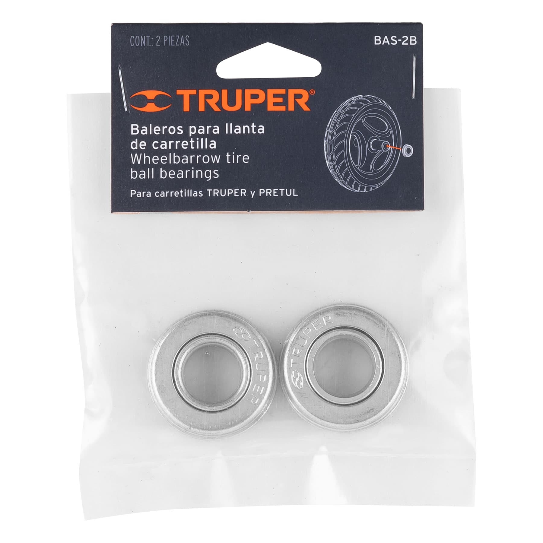 Juego de 2 baleros para carretillas EXPERT, TRUPER y PRETUL
