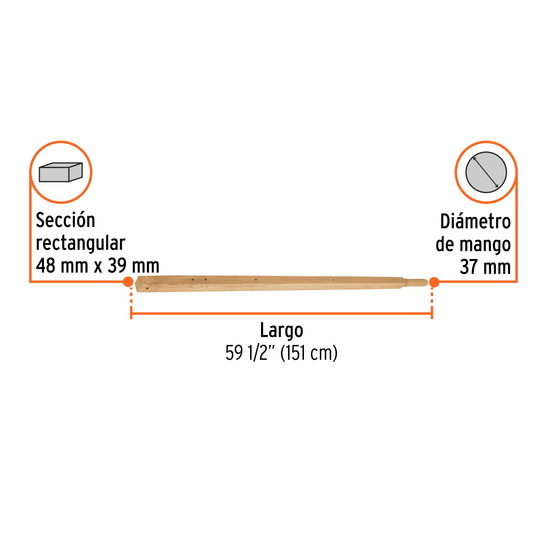 Bastidor de madera 39 x 48 mm para carretilla TP-8, TRUPER
