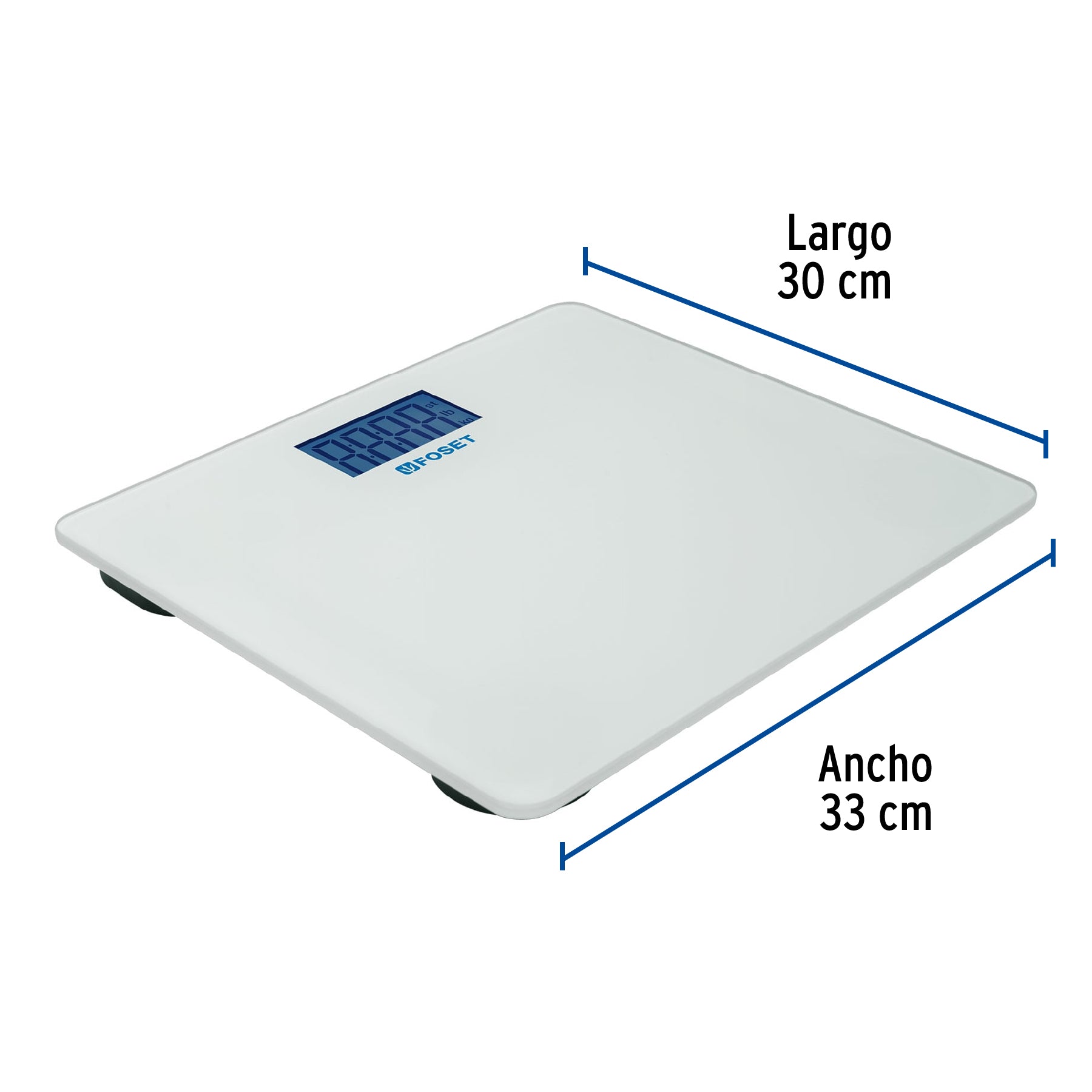 Báscula digital para baño, hasta 180 kg, FOSET