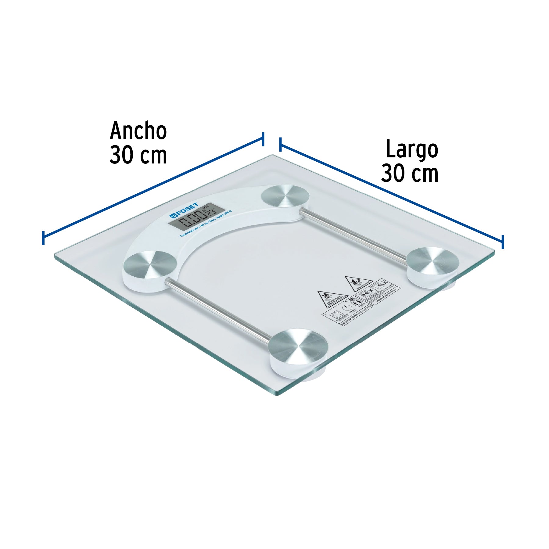 Báscula digital 180kg para baño, FOSET