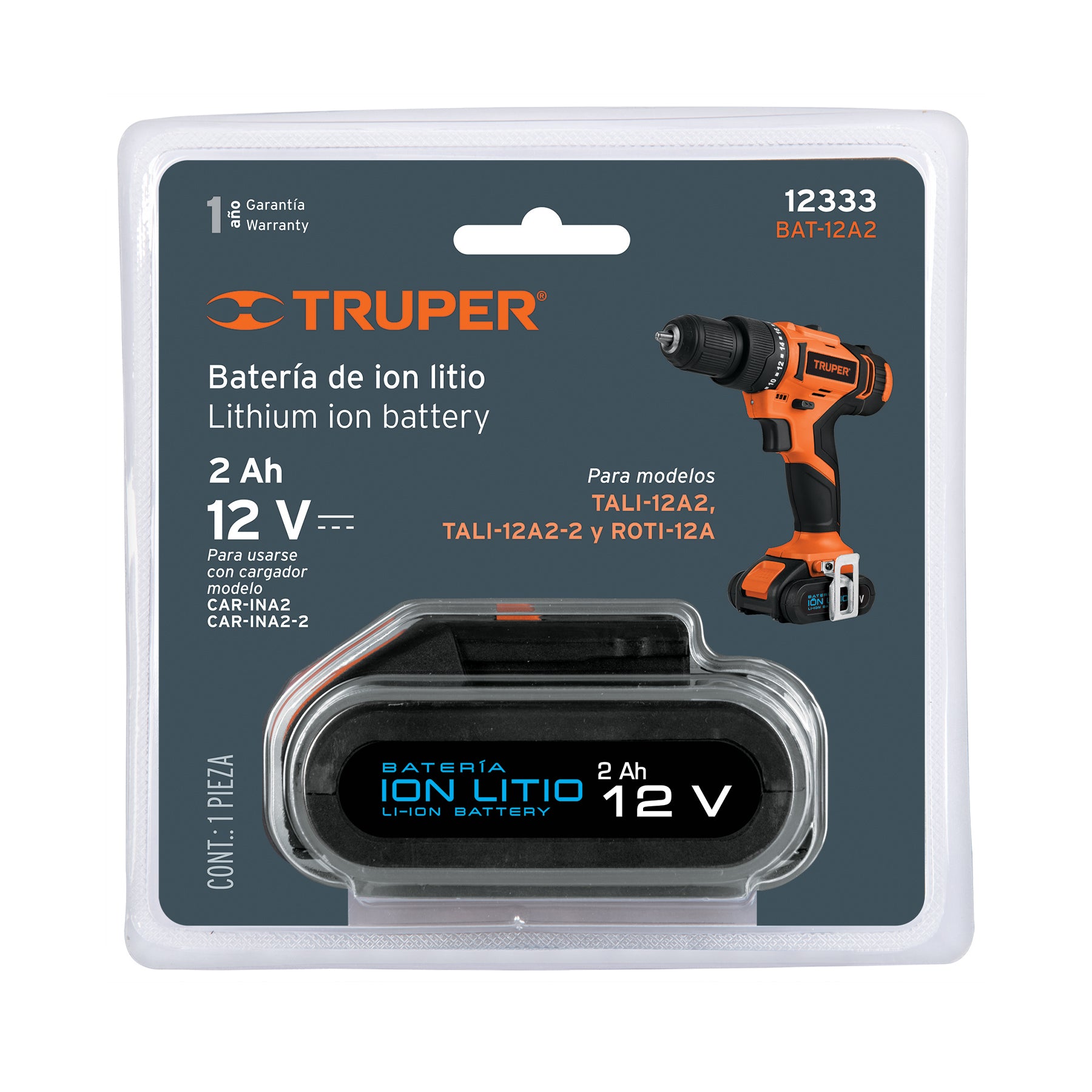 Batería ion litio, 12V, para ROTI-20A y TALI-12A2