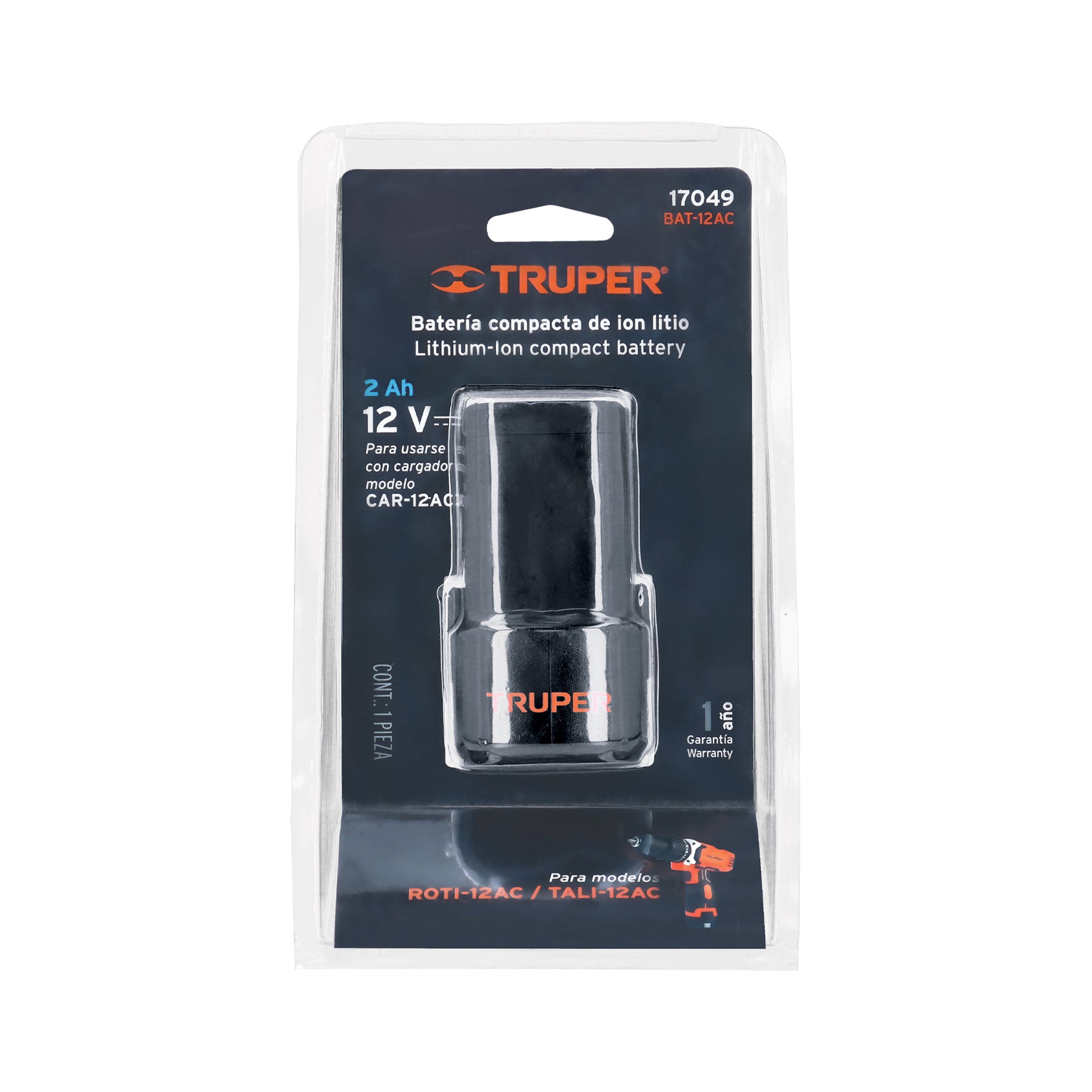 Batería ion litio, 12V, para ROTI-12AC y TALI-12AC
