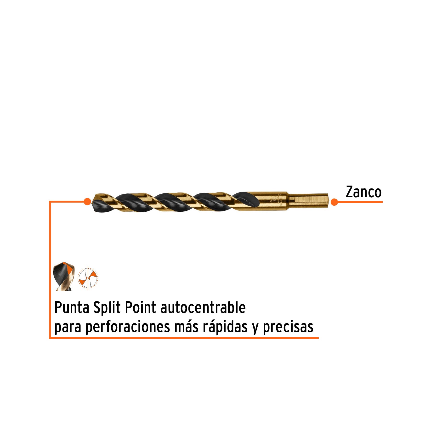 Broca HSS 1/2" Trugold para metal en blíster, EXPERT