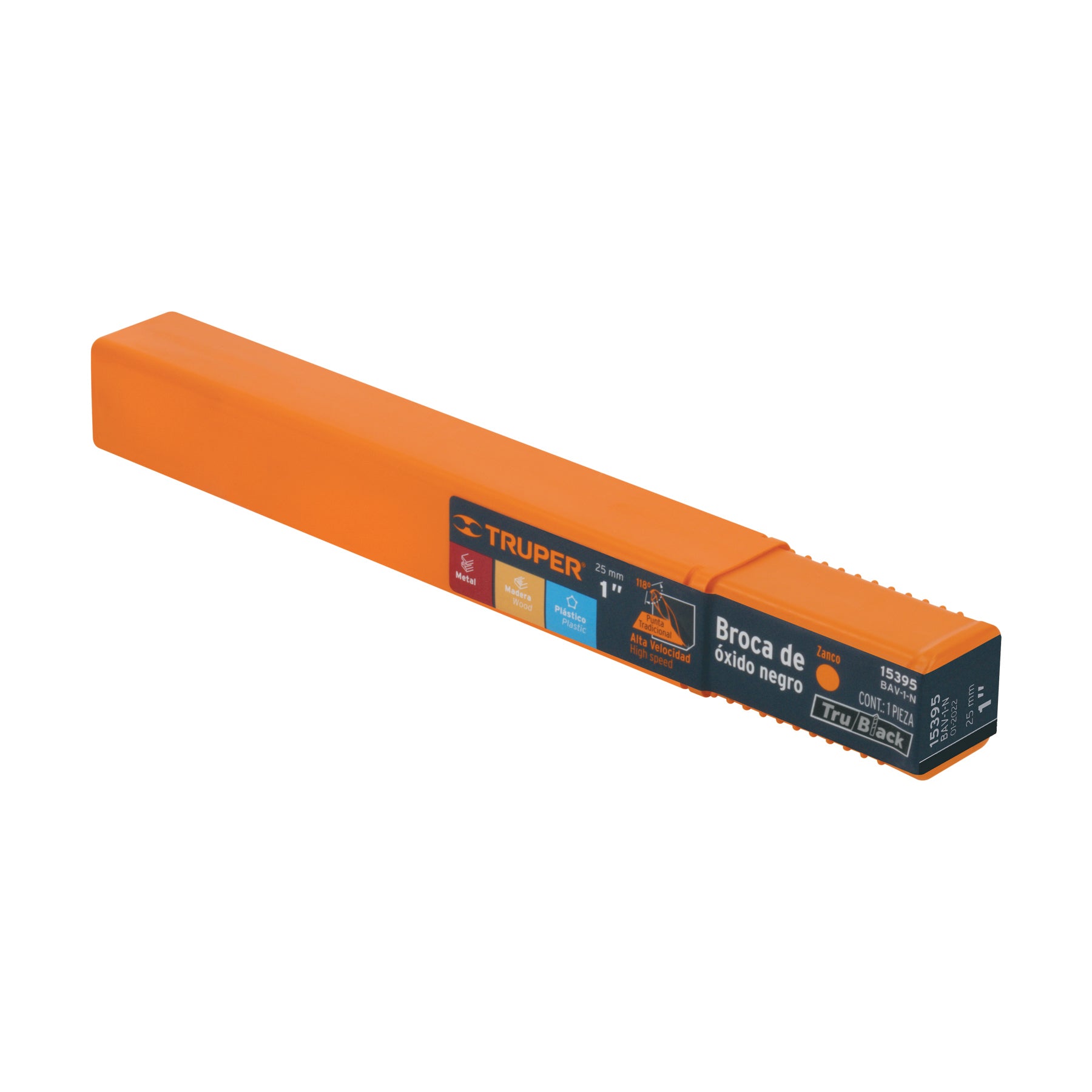 Broca HSS 1" Trublack para metal, TRUPER
