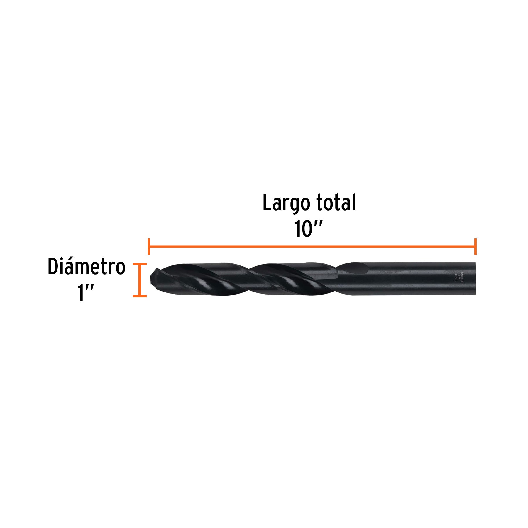 Broca HSS 1" Trublack para metal, TRUPER