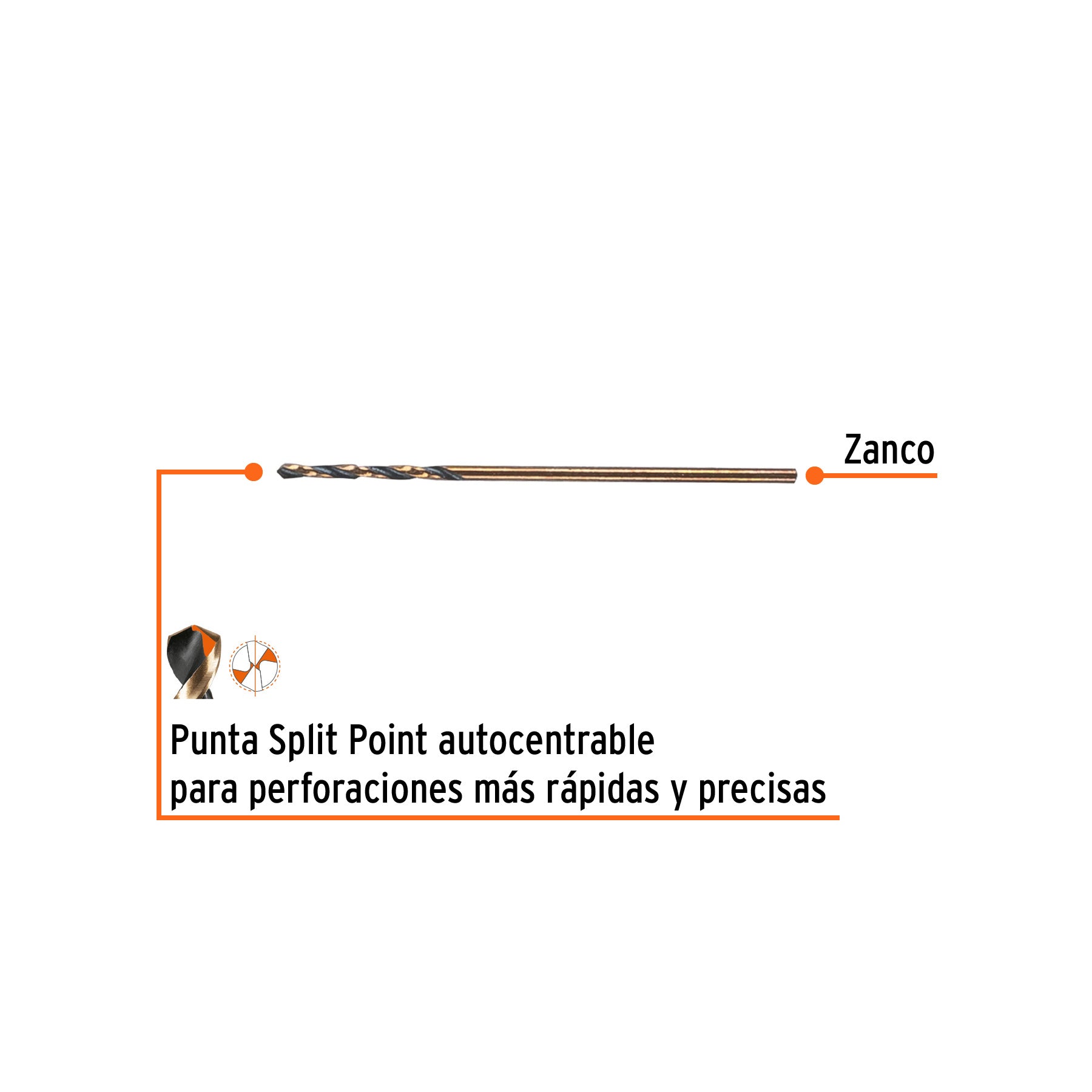 Broca HSS 1.0 mm Trugold para metal, TRUPER EXPERT